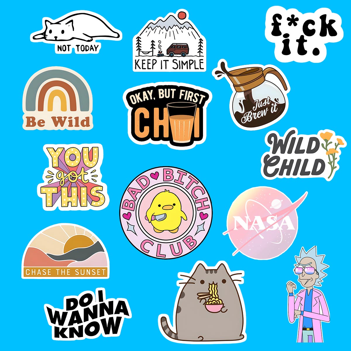 Chic Aesthetic Sticker Pack Of 15 Peeekaboo