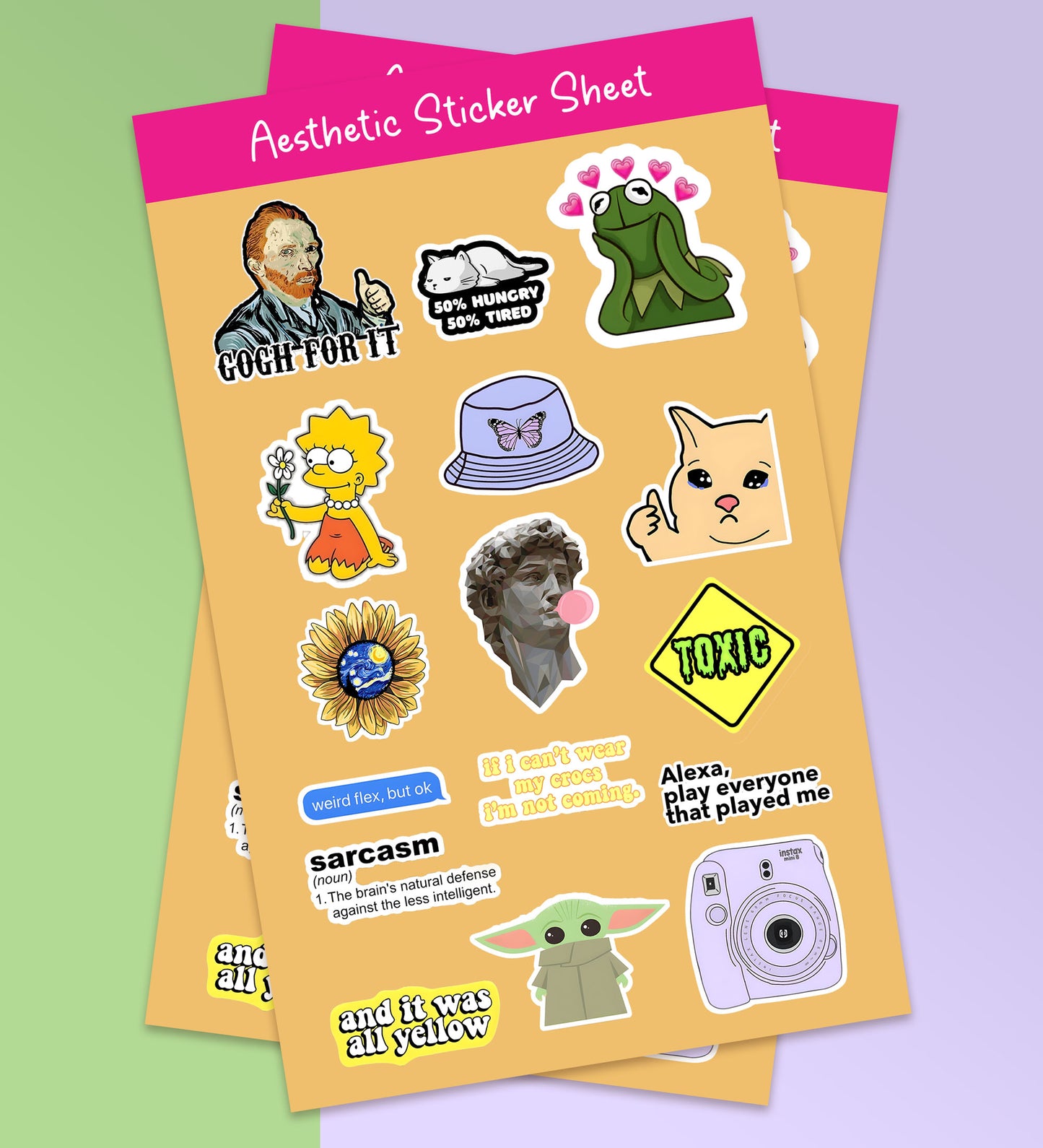 Aesthetic Artist Sticker Sheet