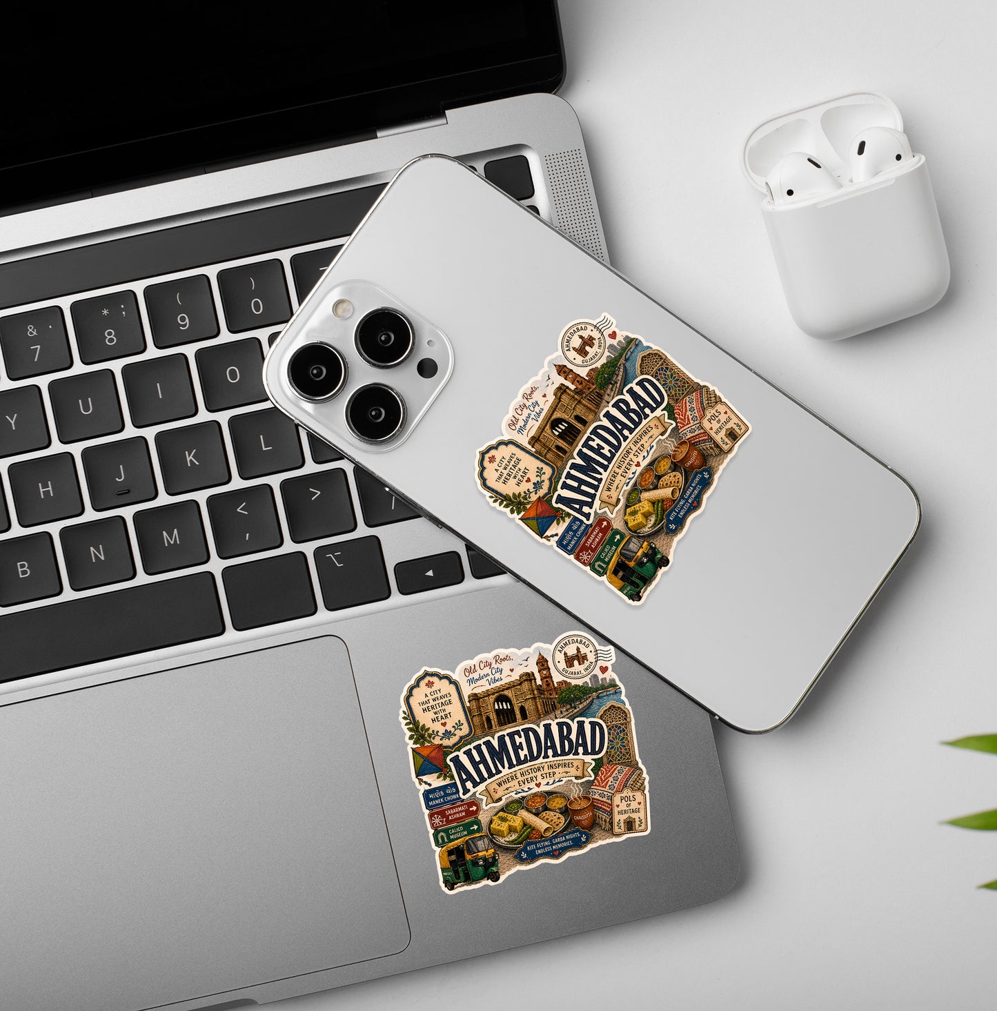 Ahmedabad - Indian City Laptop / Phone Stickers