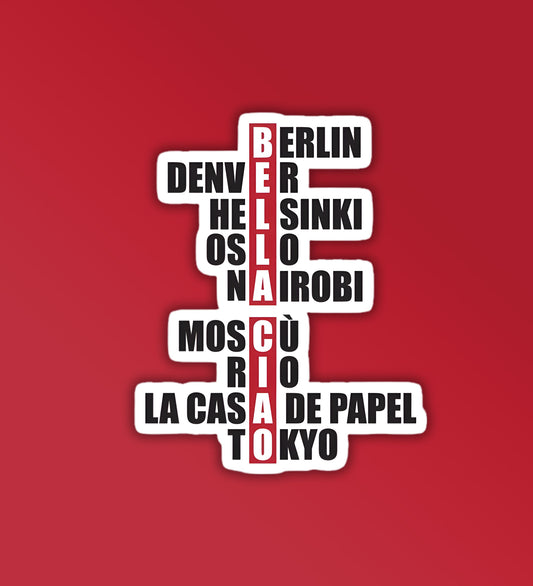 Bella Ciao Name | Money Heist - Laptop / Mobile Sticker