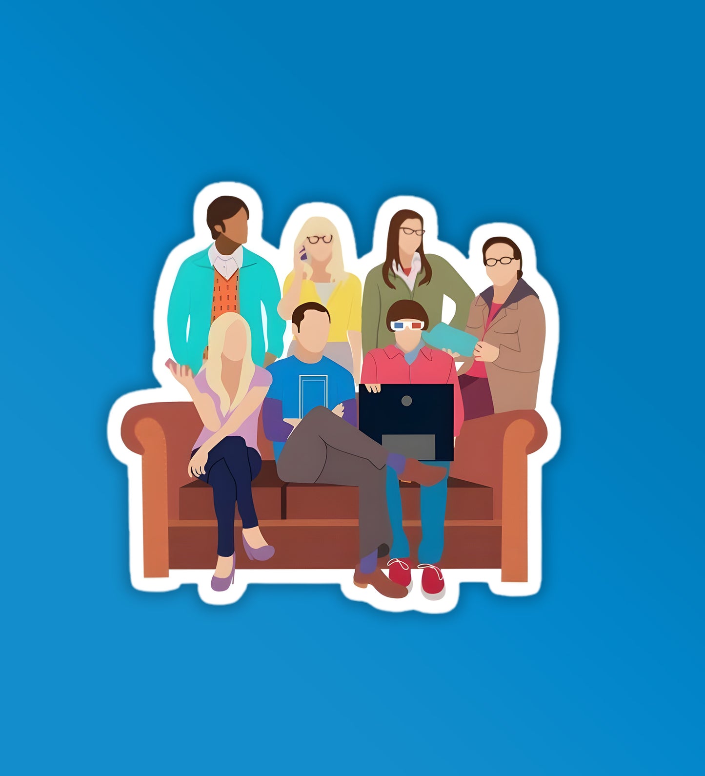 Big Bang Theory Cast - Laptop / Mobile Sticker