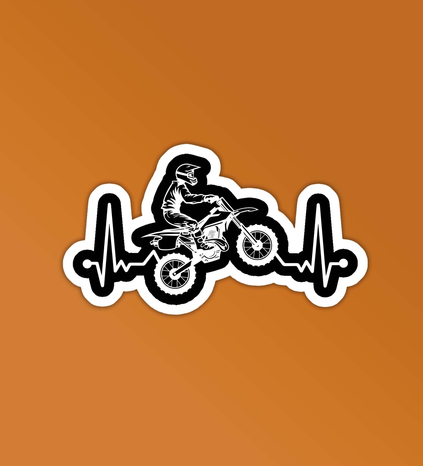 Biker's Heartbeat - Sticker