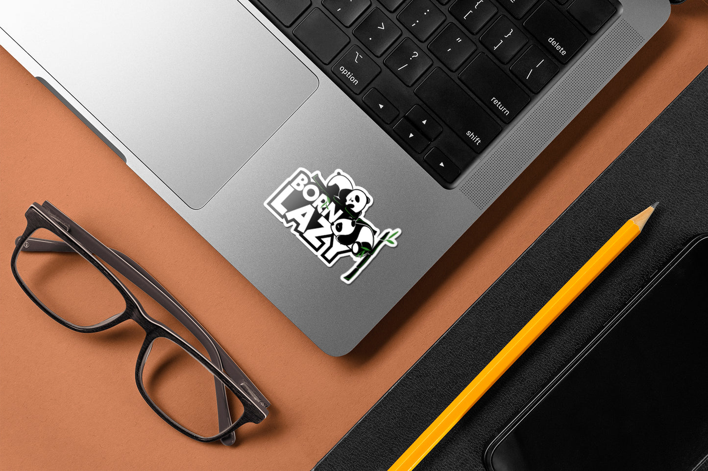 Born Lazy - Laptop & Mobile Stickers