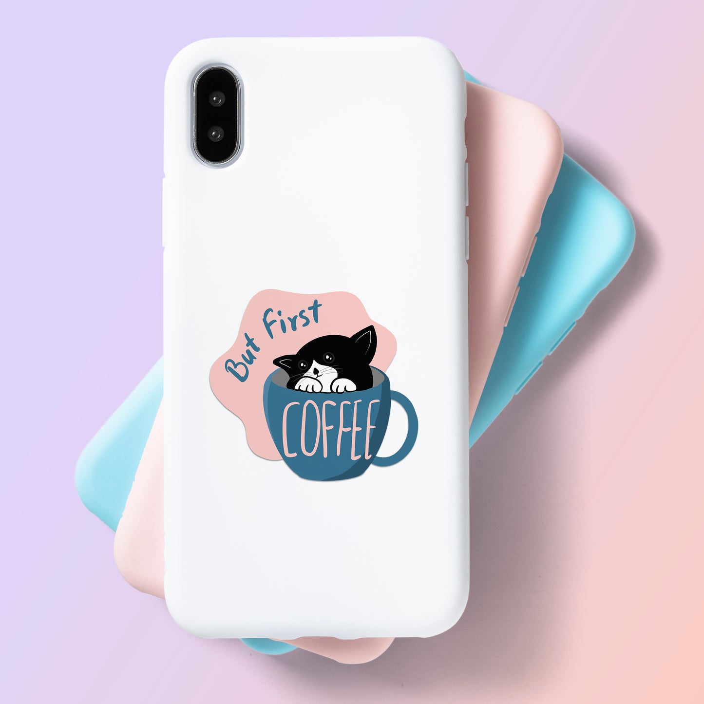 But First Coffee - Laptop & Mobile Stickers