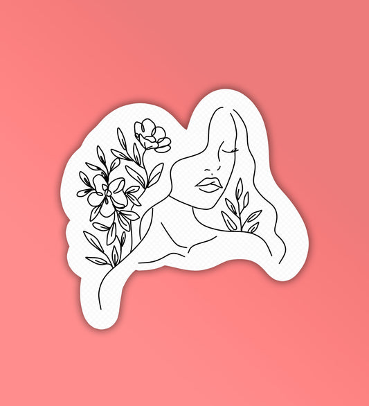 Contour Lineart #2 - Laptop & Mobile Stickers
