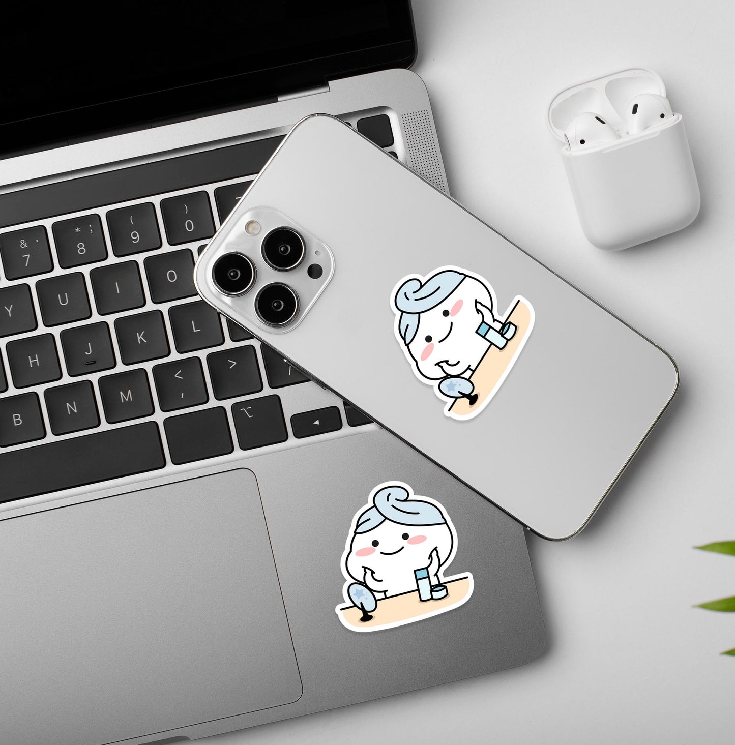 Kawaii Skin Care Meme - Vinyl Laptop / Mobile Stickers