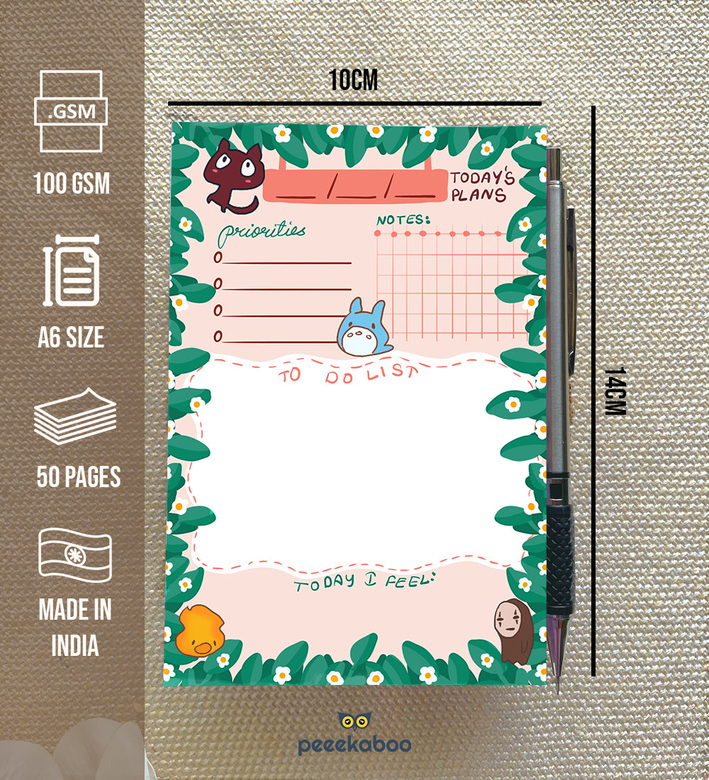 Studio Ghibli - Daily Planner Notepad