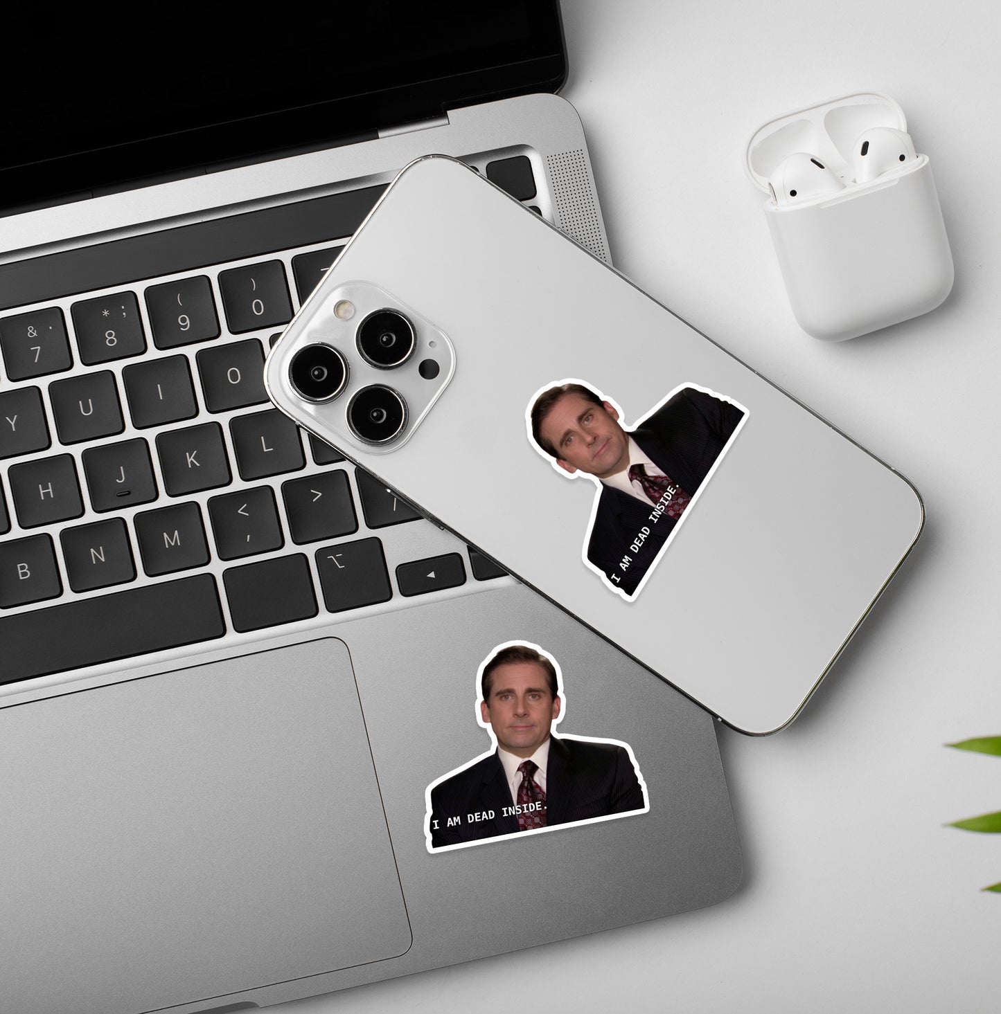 Dead Inside - The Office Laptop & Mobile Stickers