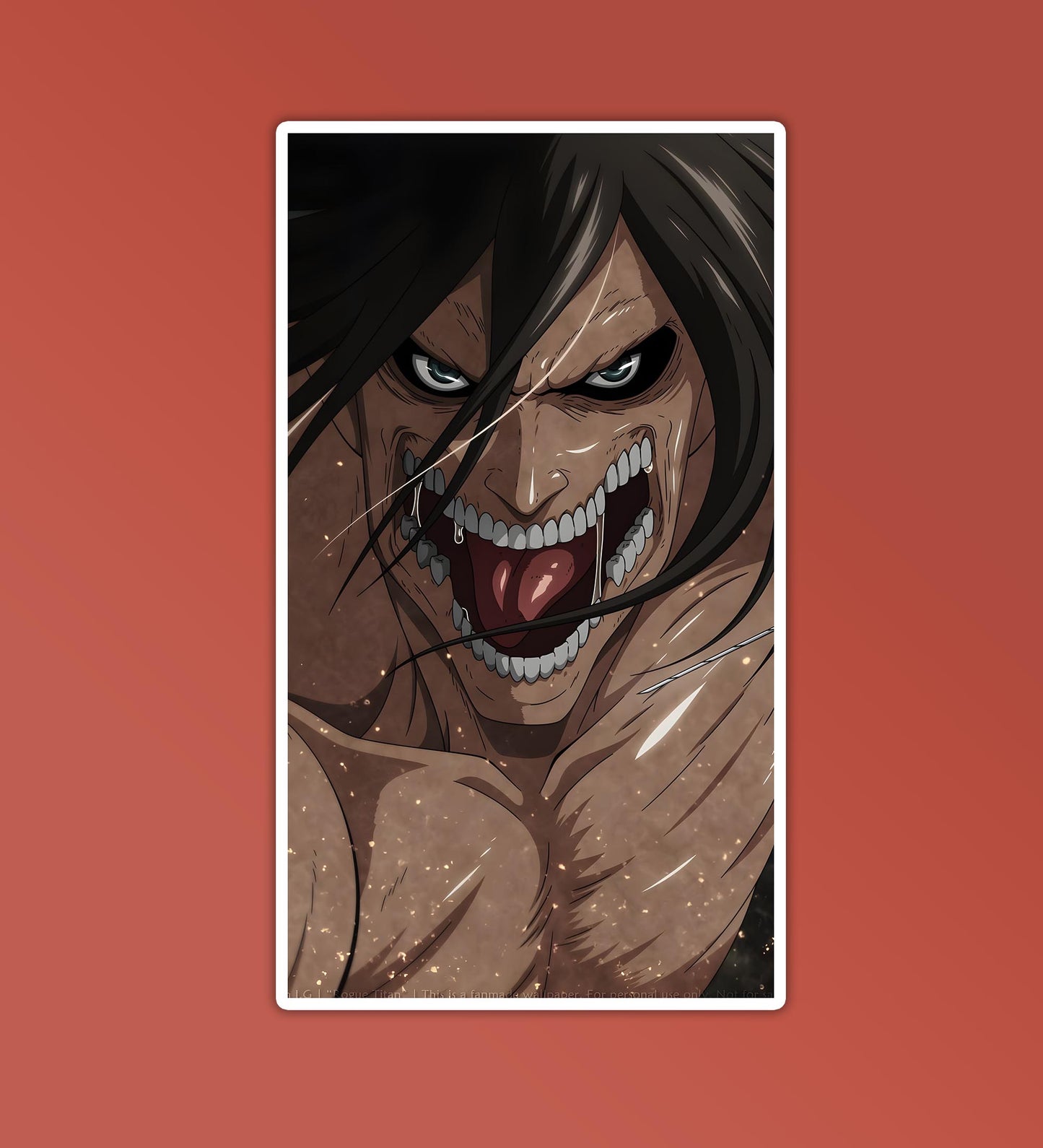 Eren Yeager Titan - Laptop & Mobile Stickers