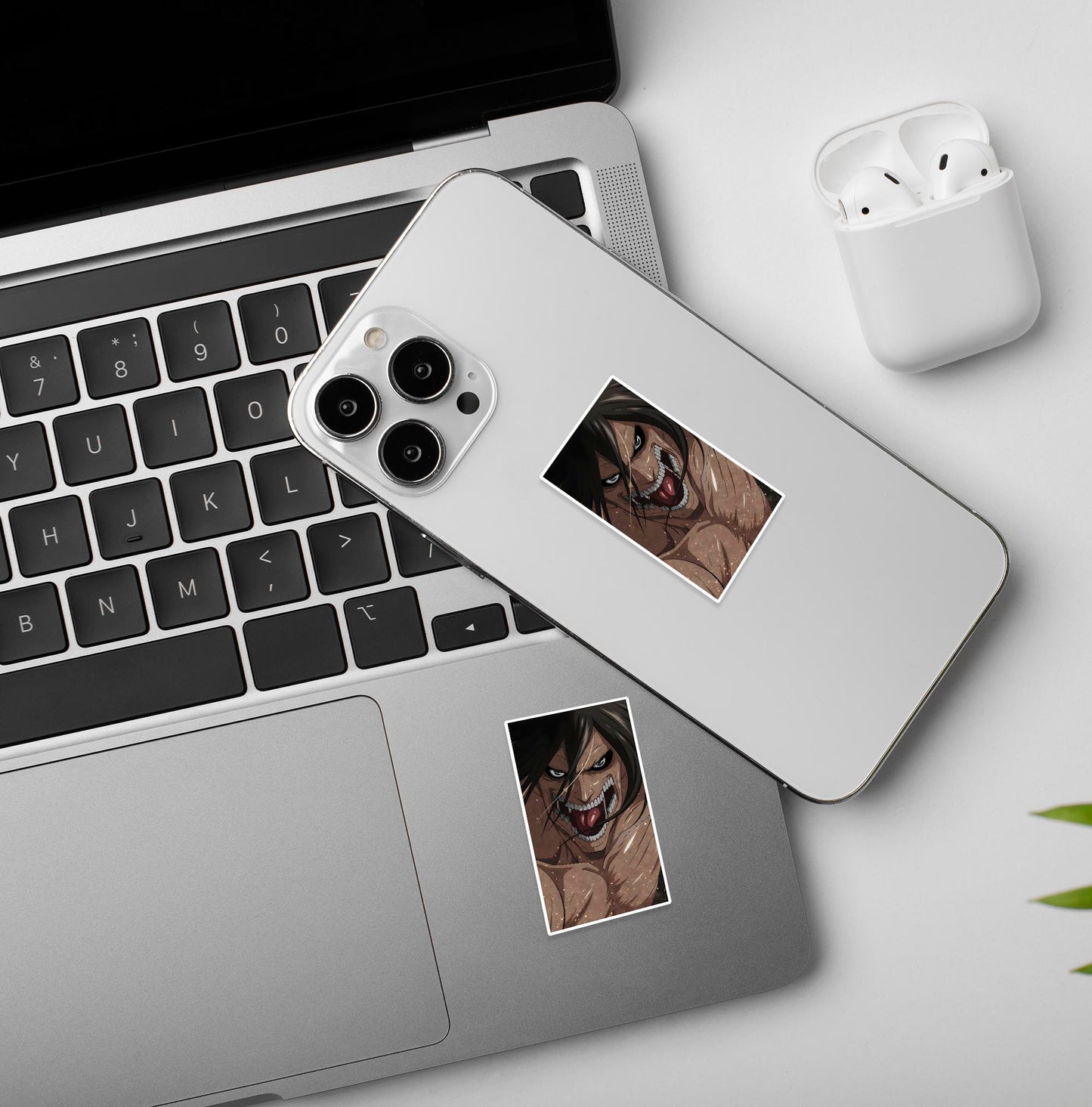 Eren Yeager Titan - Laptop & Mobile Stickers