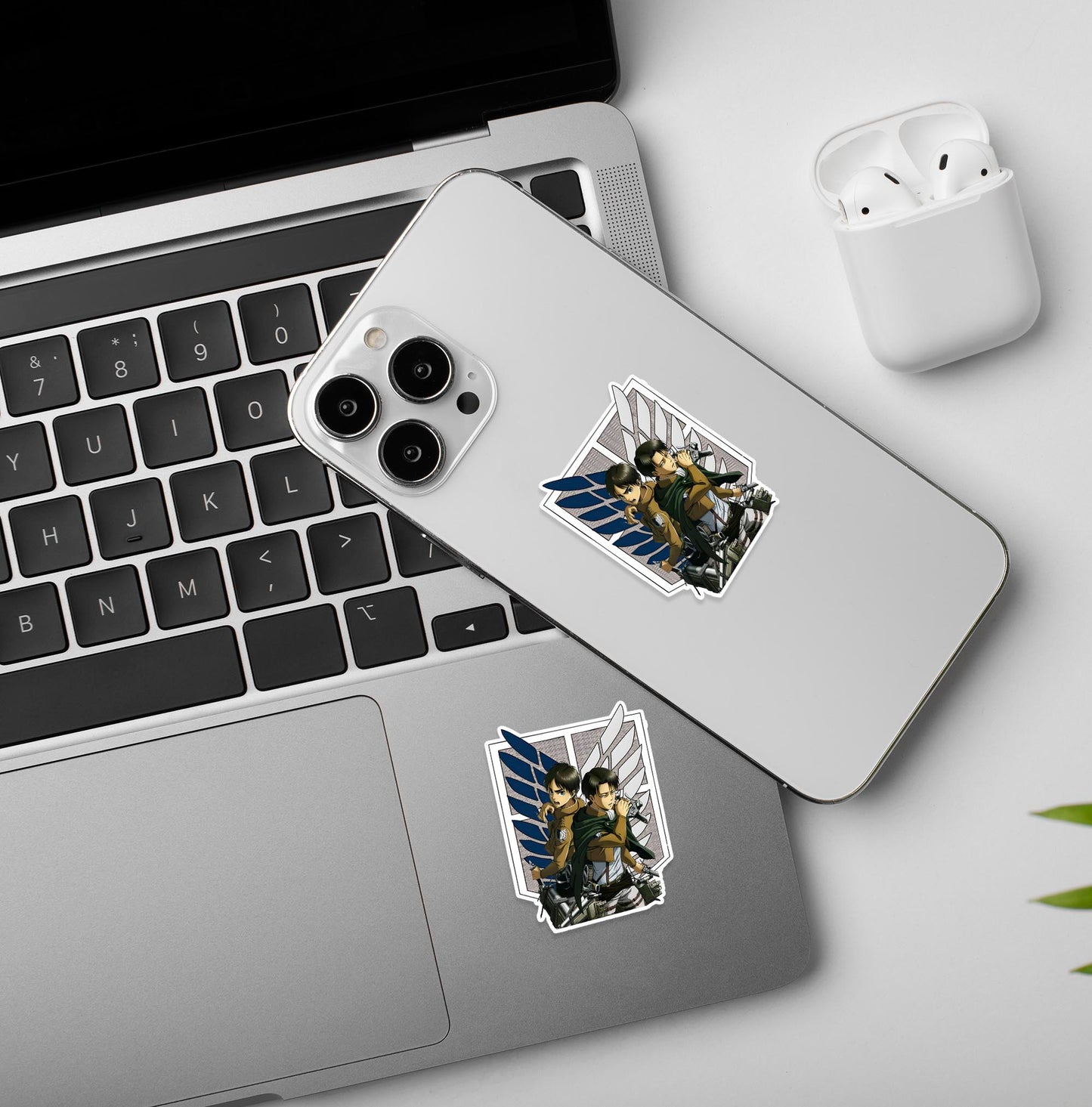 Eren & Levi - Laptop & Mobile Stickers
