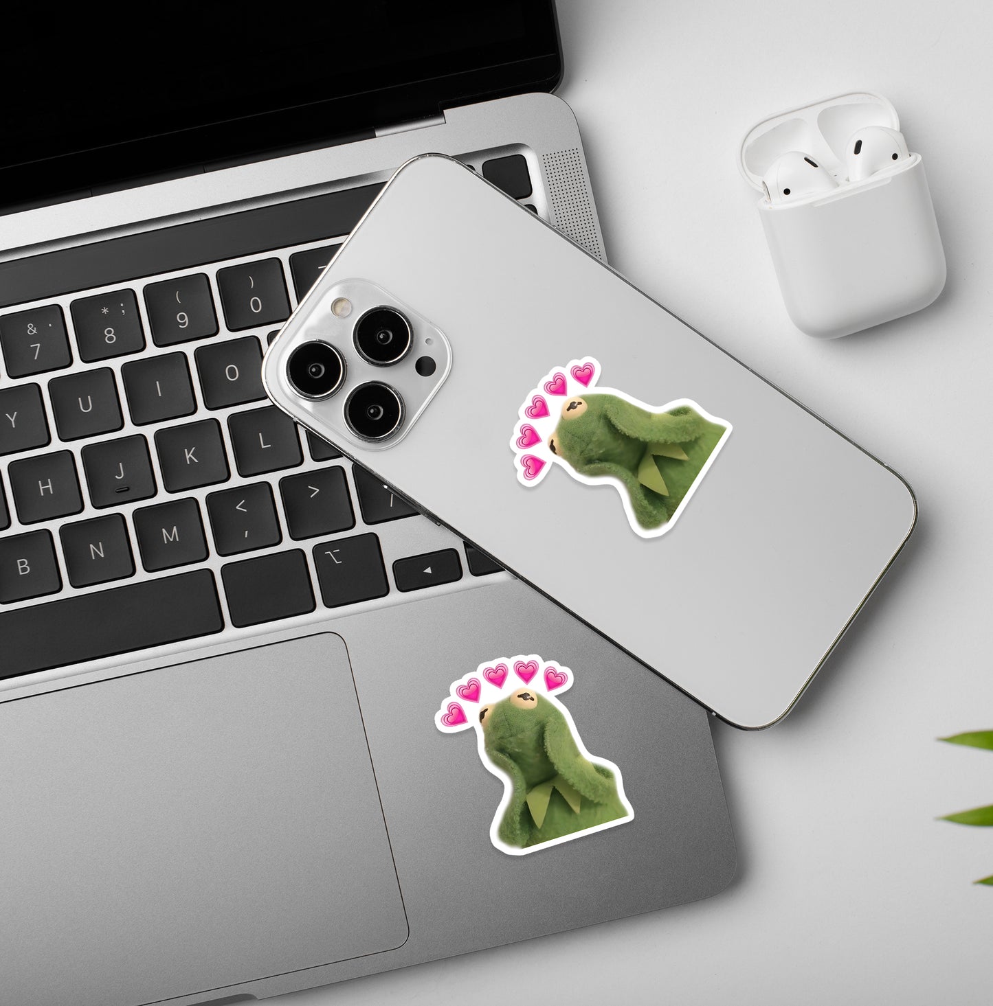 Froggo Heart Meme | Laptop & Mobile Stickers