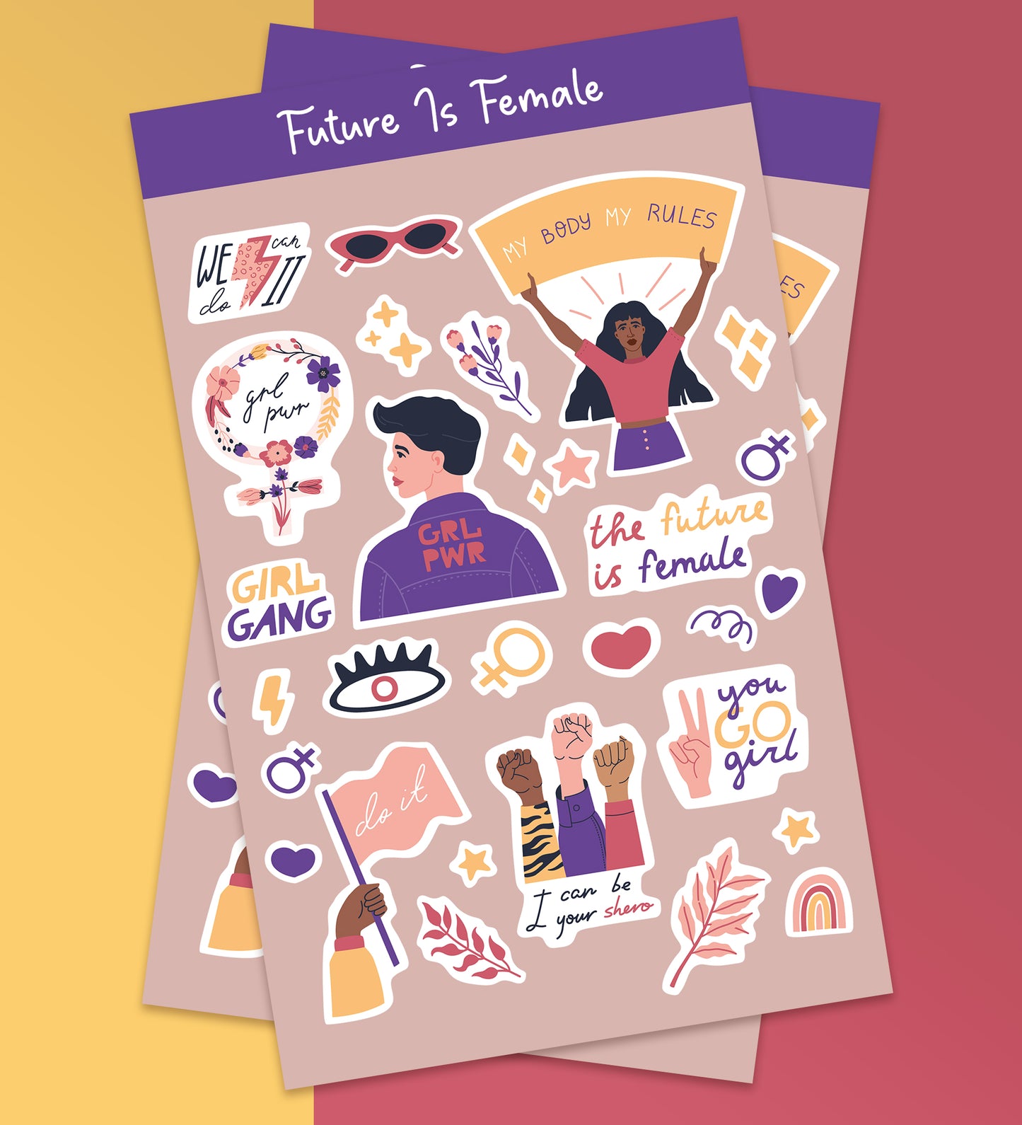 Future Is Female - Women's Day Sticker Sheets