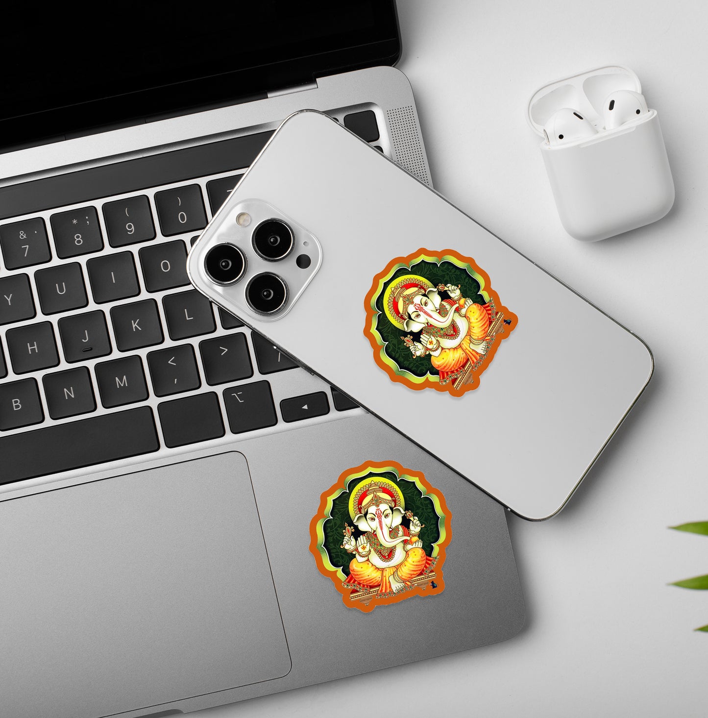 Ganesha Yellow | laptop - Mobile Sticker