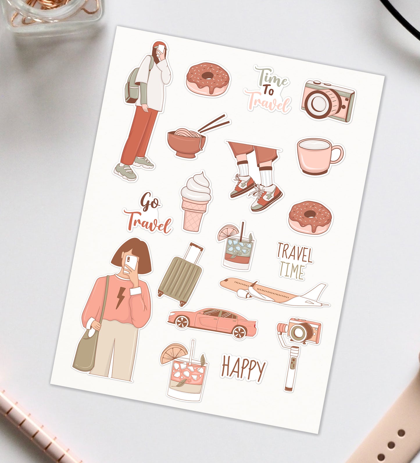 Aesthetic Lifestyle Sticker Sheet