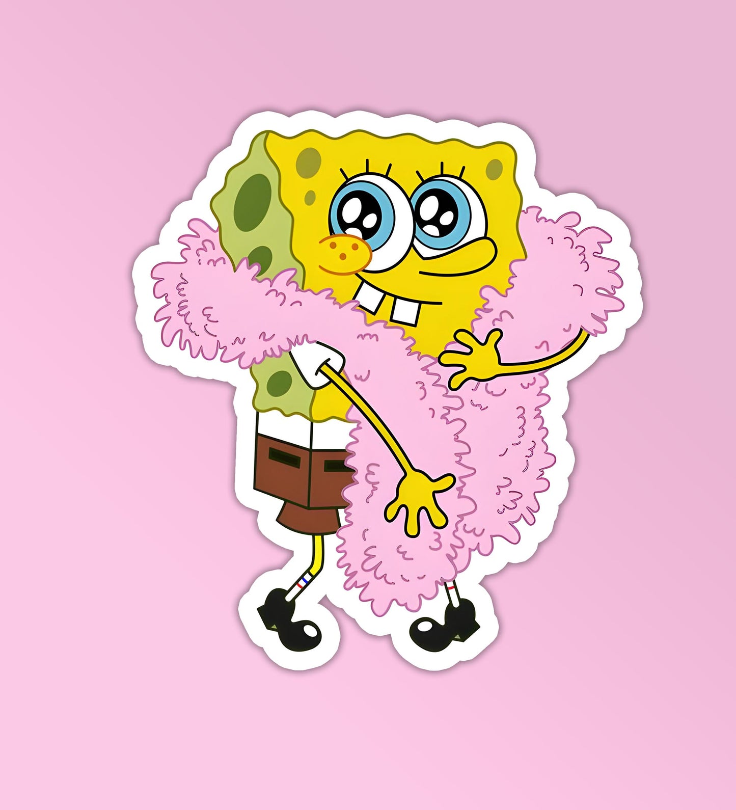 Glam Spongebob - Laptop & Mobile Stickers