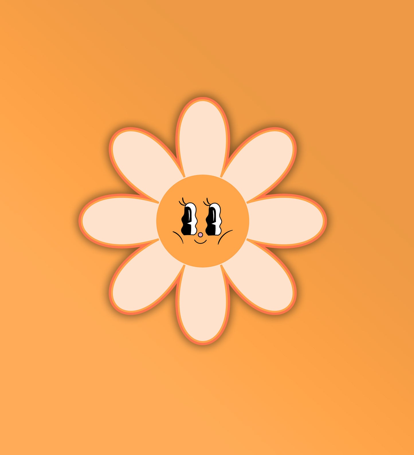 Happy Flower - Retro | Mobile & Laptop Sticker