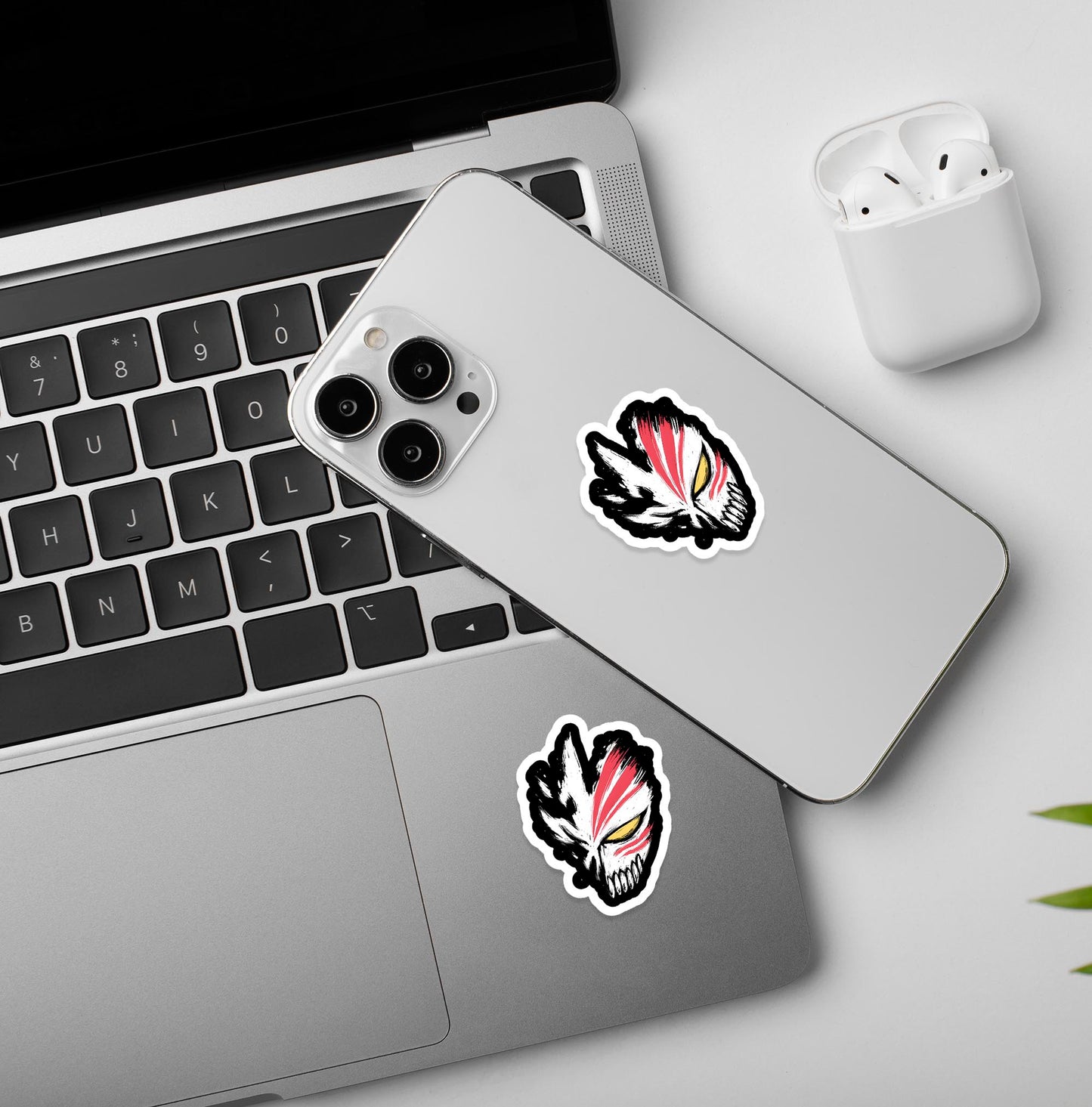 Hollow Mask Bleach - Laptop & Mobile Stickers