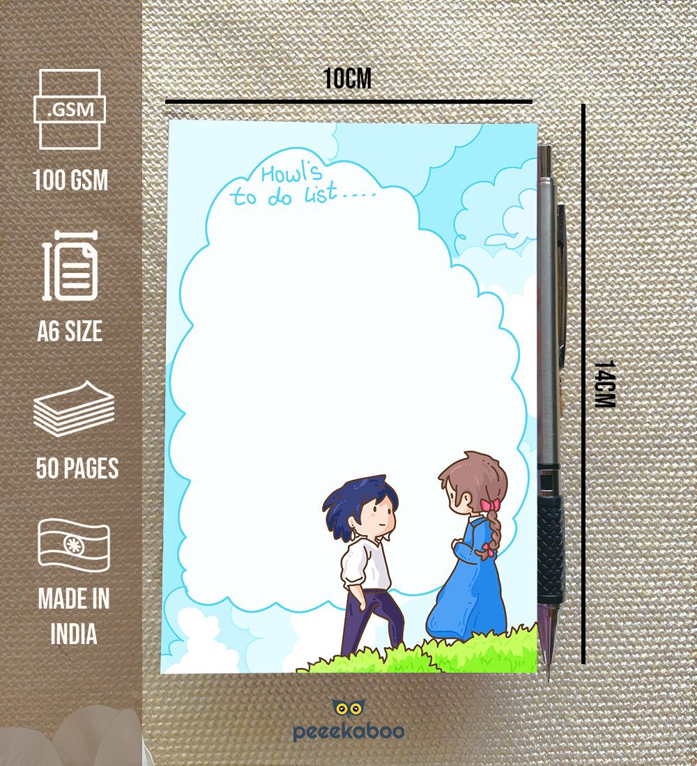 Howl's Moving Castle Notepad