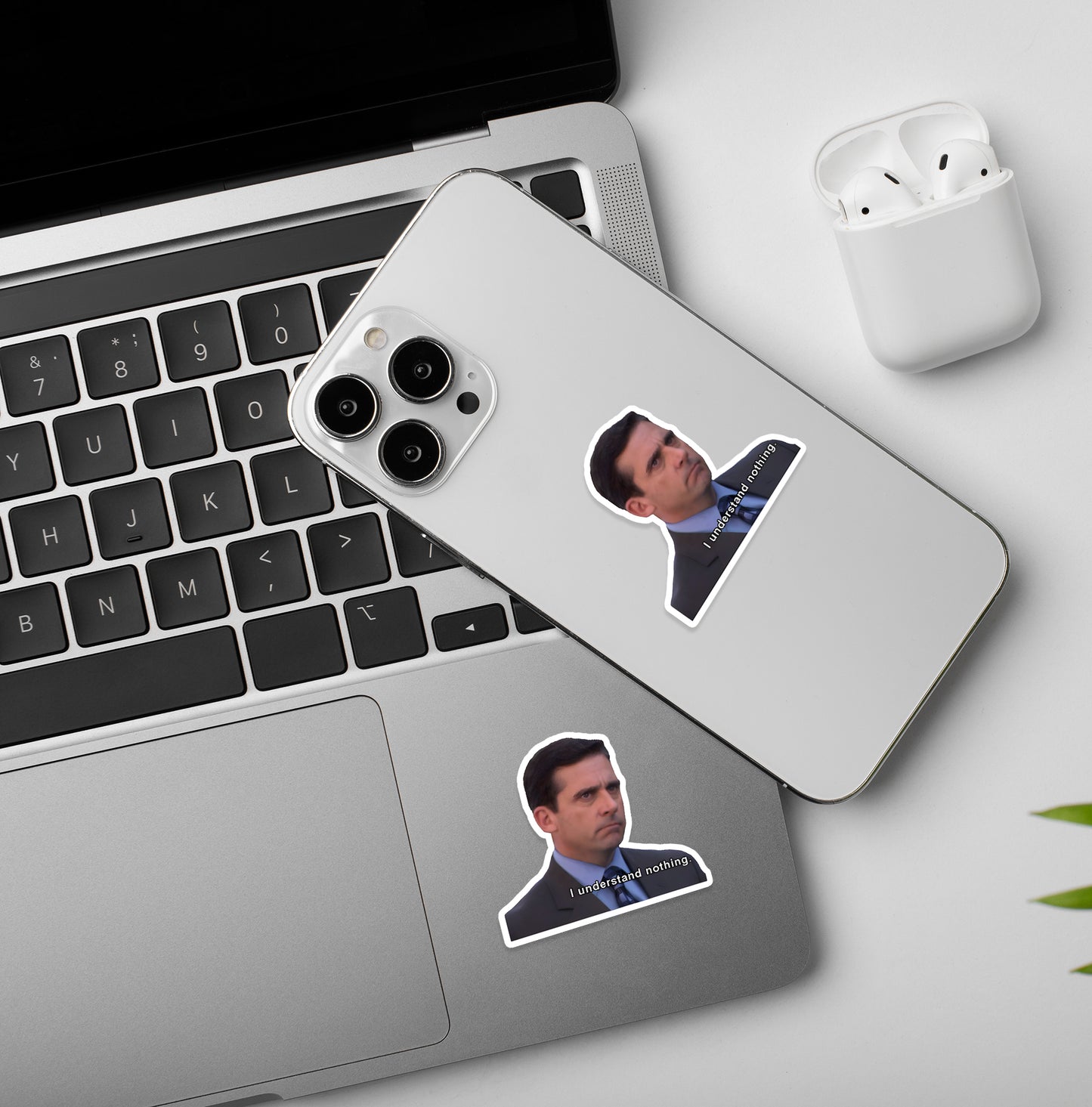 I Understand Nothing - The Office | Laptop & Mobile Stickers