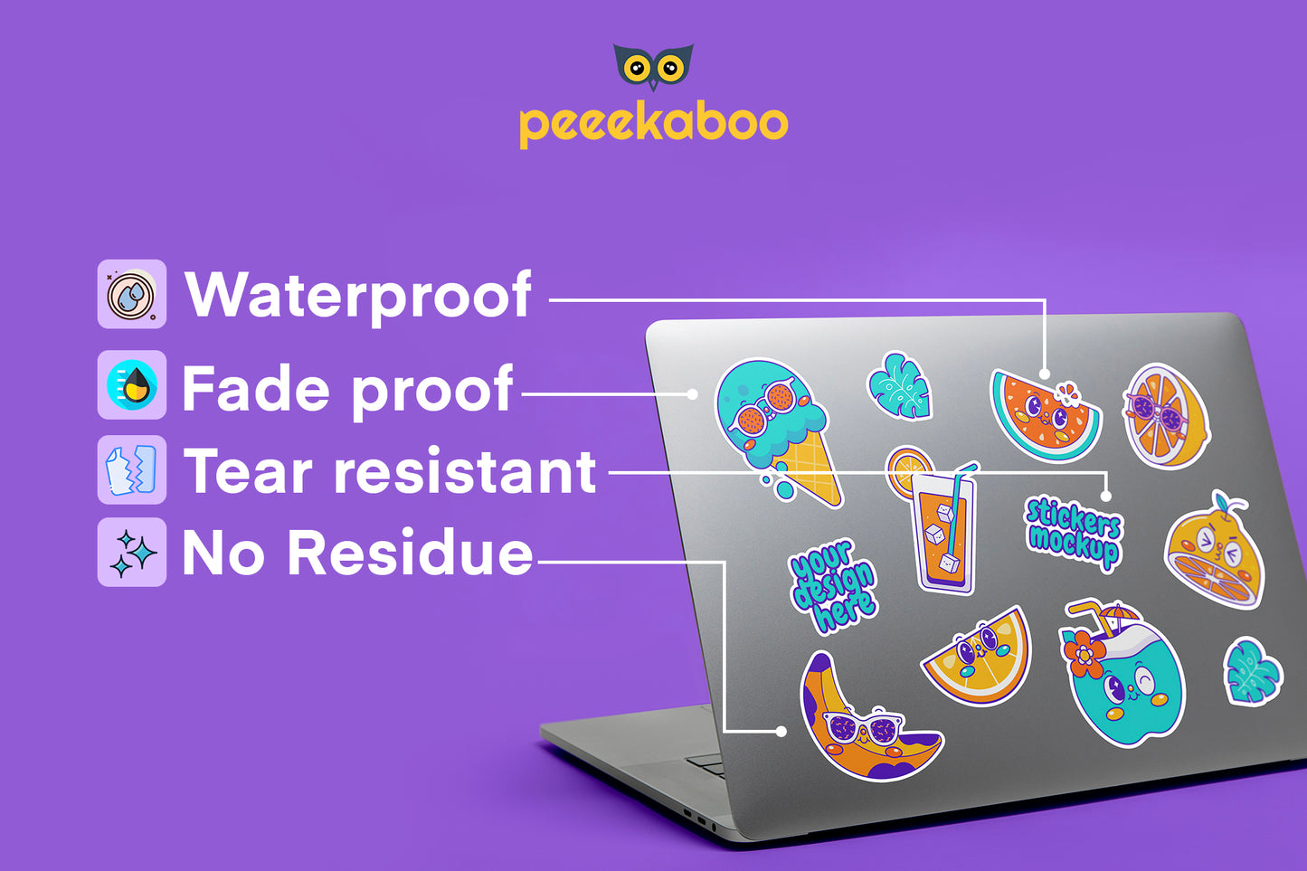 Just Peachy - Laptop & Mobile Stickers