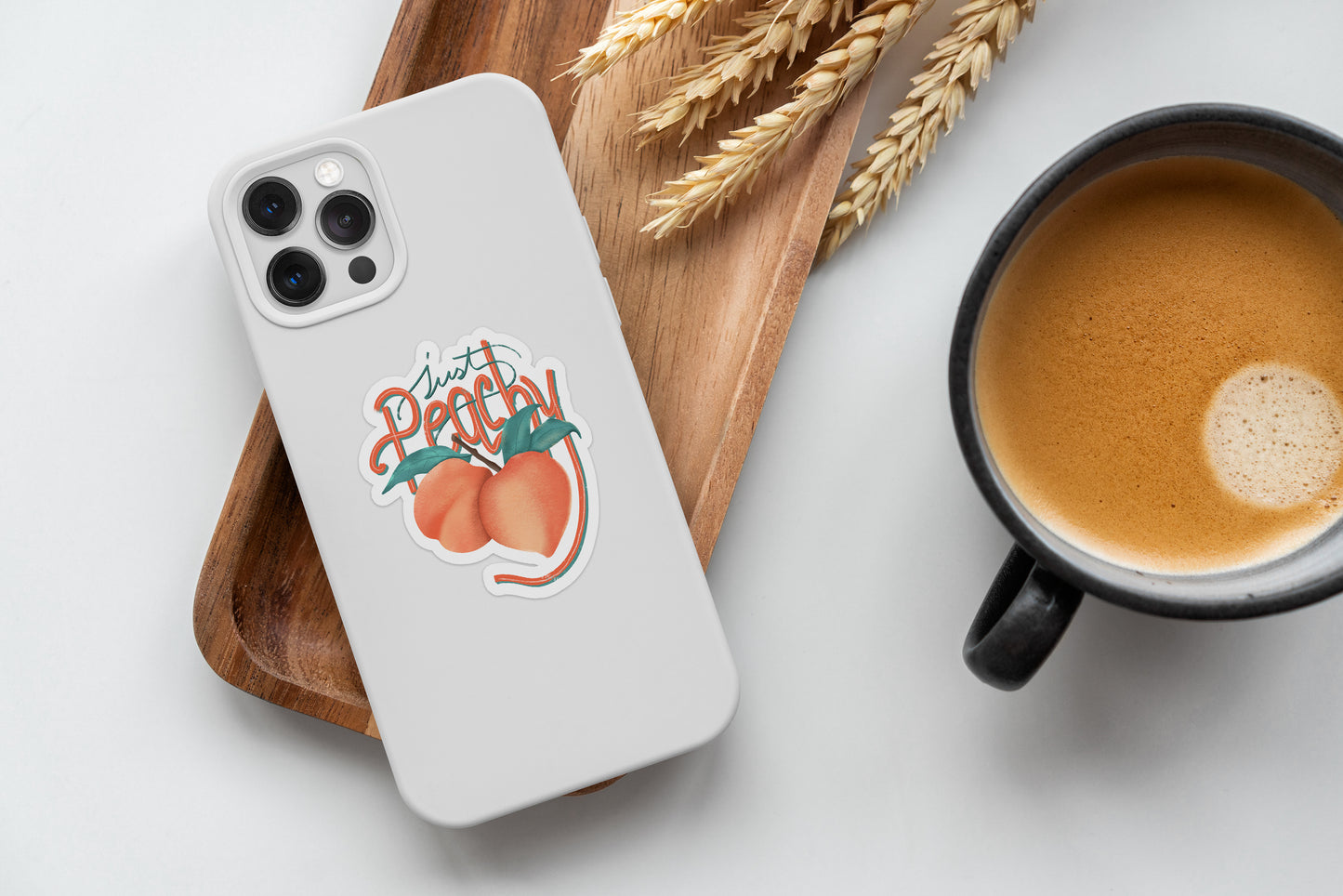 Just Peachy - Laptop & Mobile Stickers