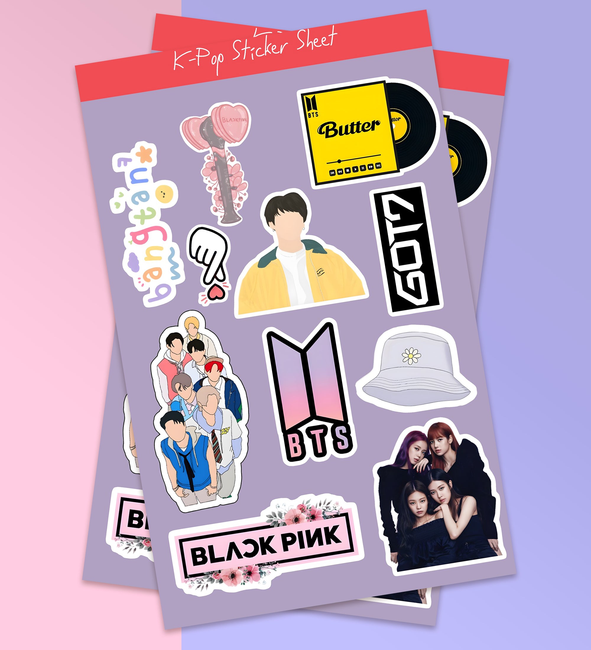 K Pop Sticker Sheet Peeekaboo