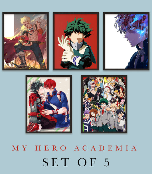 My Hero Academia Posters - Set Of 5