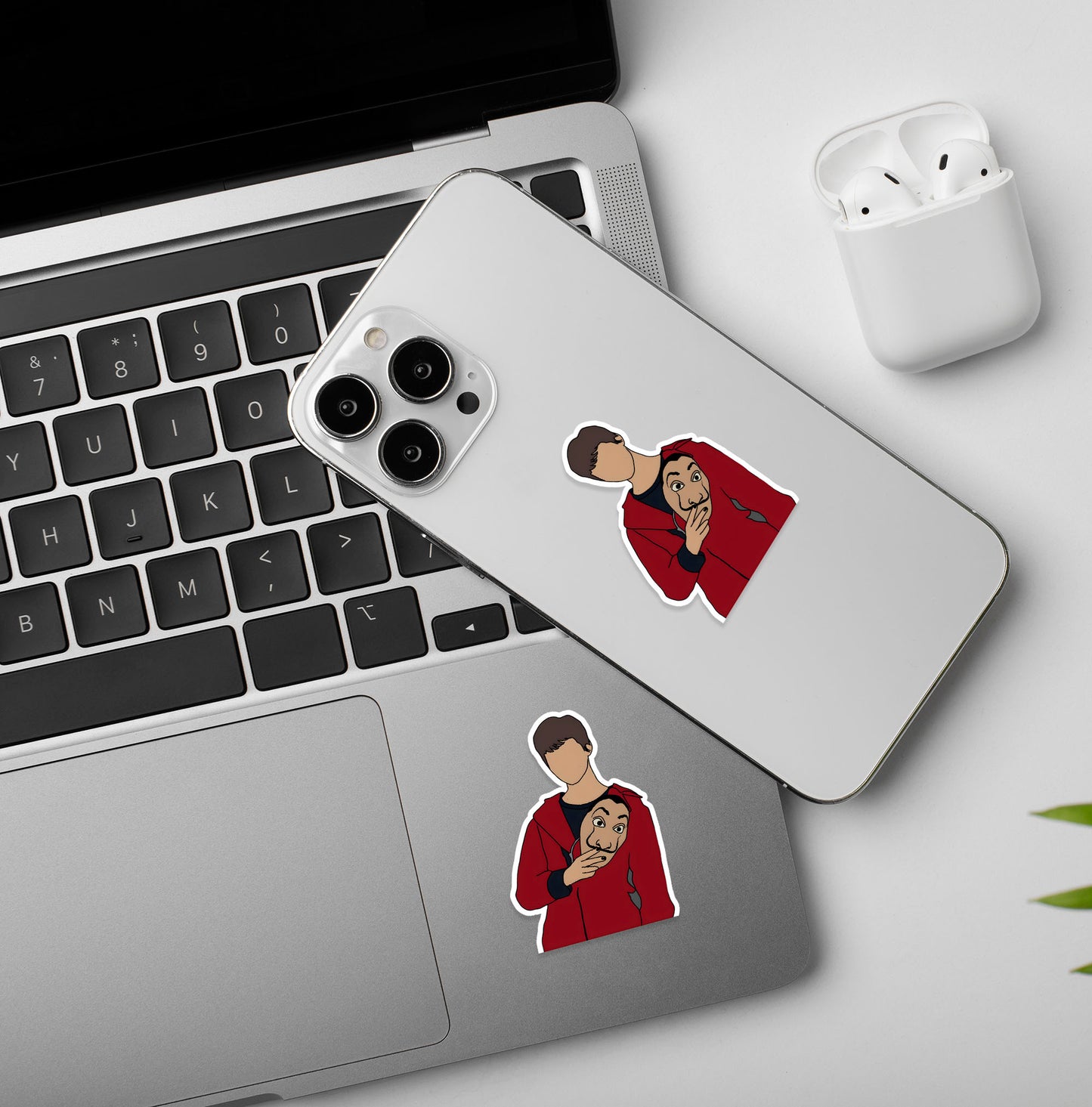 Money Heist Mask - Laptop / Mobile Sticker