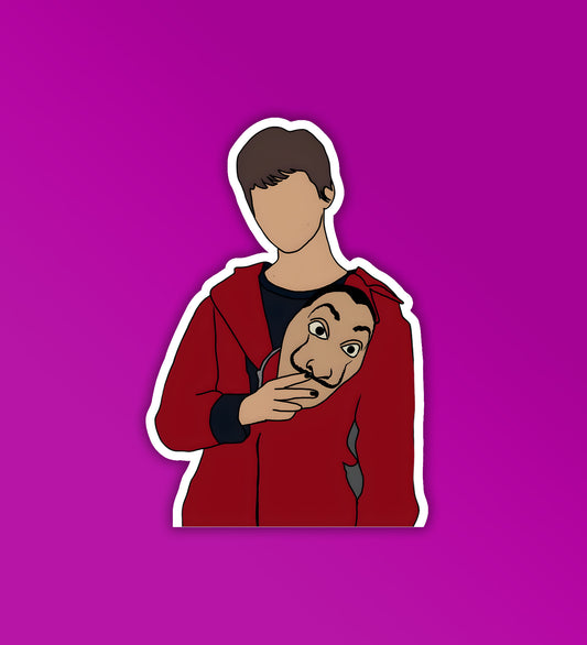 Money Heist Mask - Laptop / Mobile Sticker