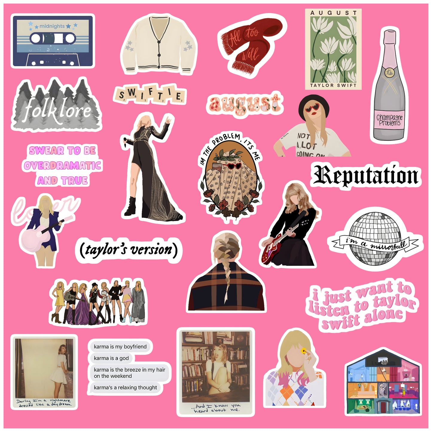 Taylor Swift Sticker Pack of 50