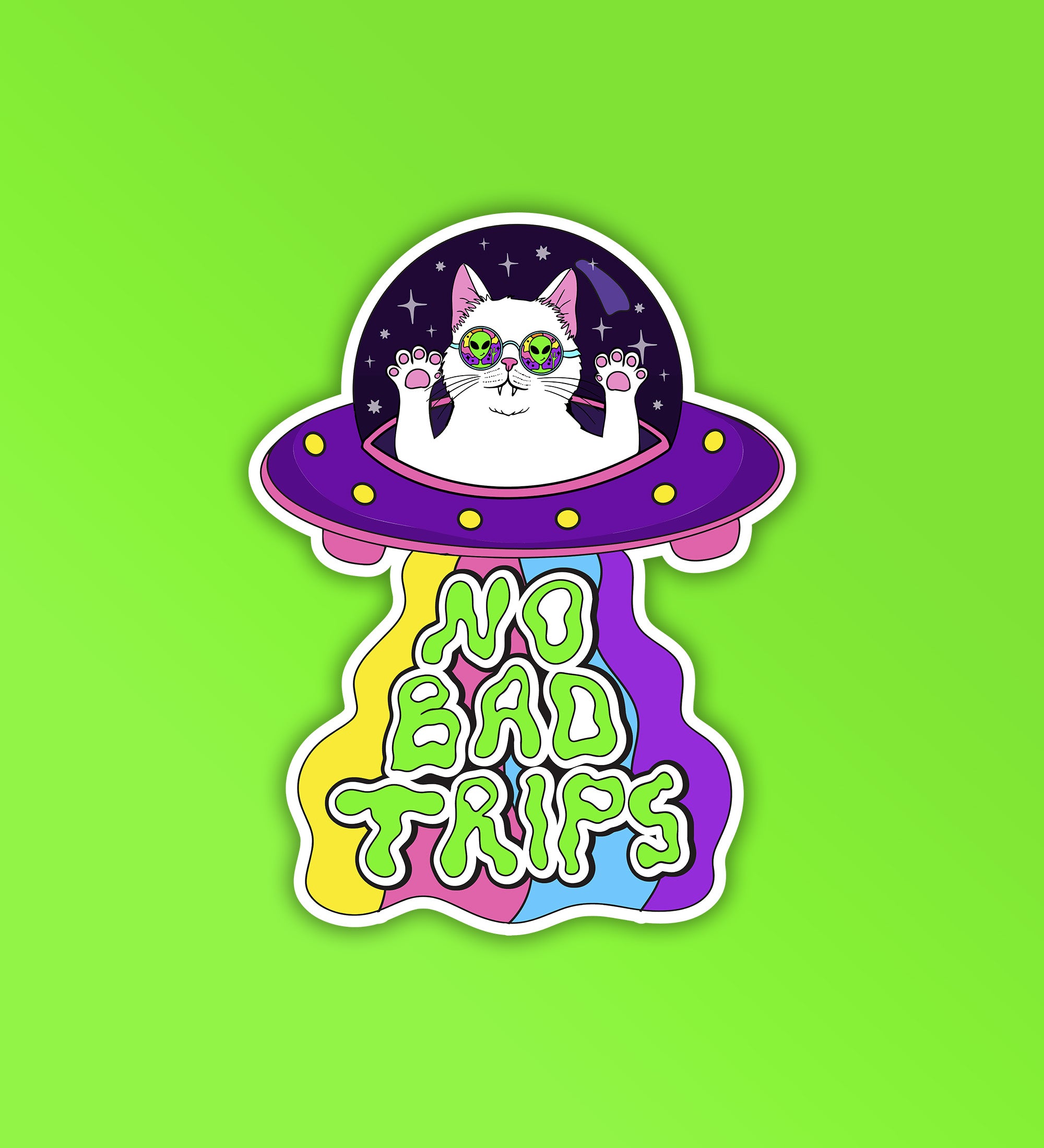 Finally Home Toppa termoadesiva No Bad Trips Ufo | Toppe Alien Finally Home Toppa termoadesiva No Bad Trips Ufo | Toppe Alien