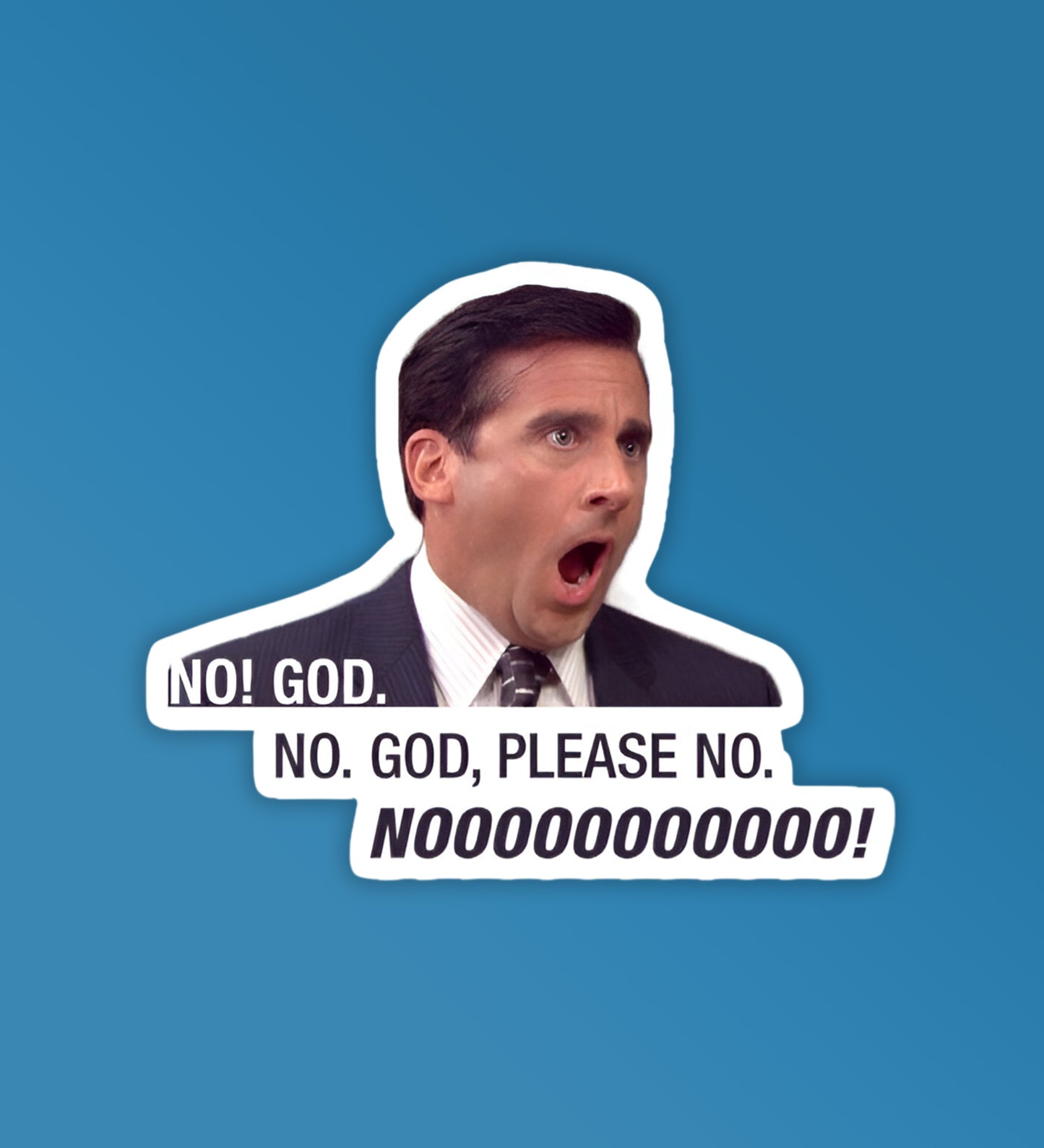 No God Nooo - Laptop & Mobile Stickers