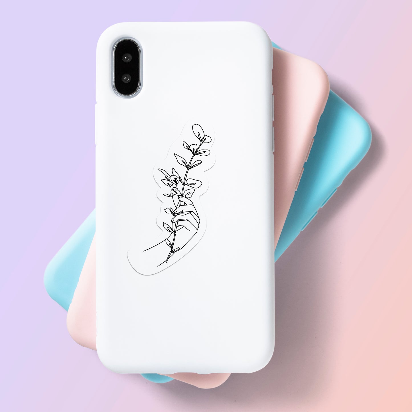 Contour Lineart #4 - Laptop & Mobile Stickers