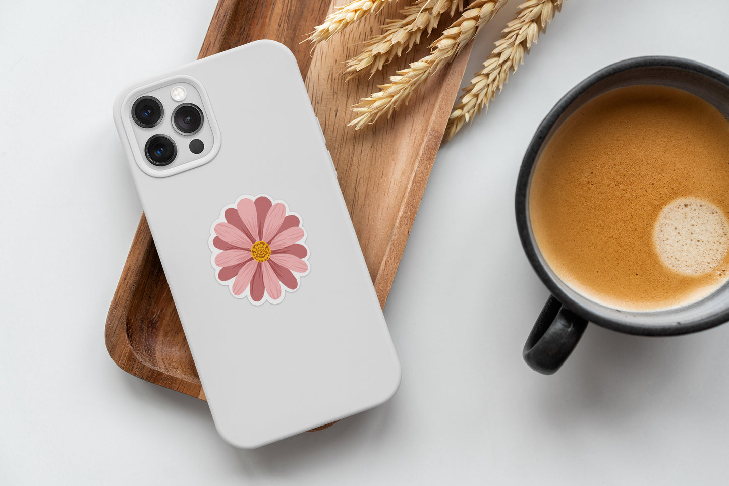 Pink Flower - Laptop & Mobile Stickers
