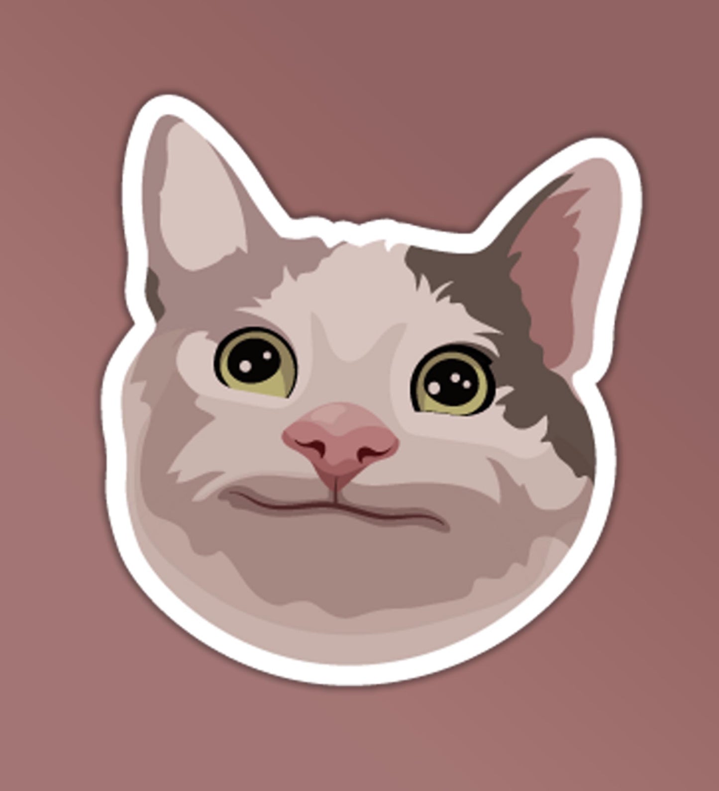 Polite Cat Meme - Vinyl Laptop / Mobile Sticker