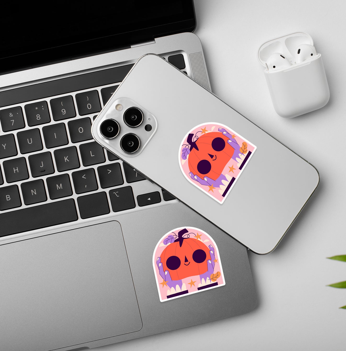 Pumpkin Head - Halloween | Laptop And Mobile Sticker