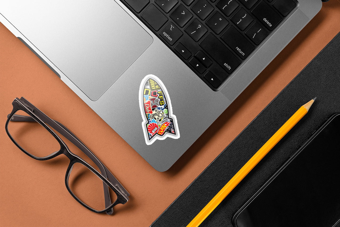 Designer Rocket Sticker