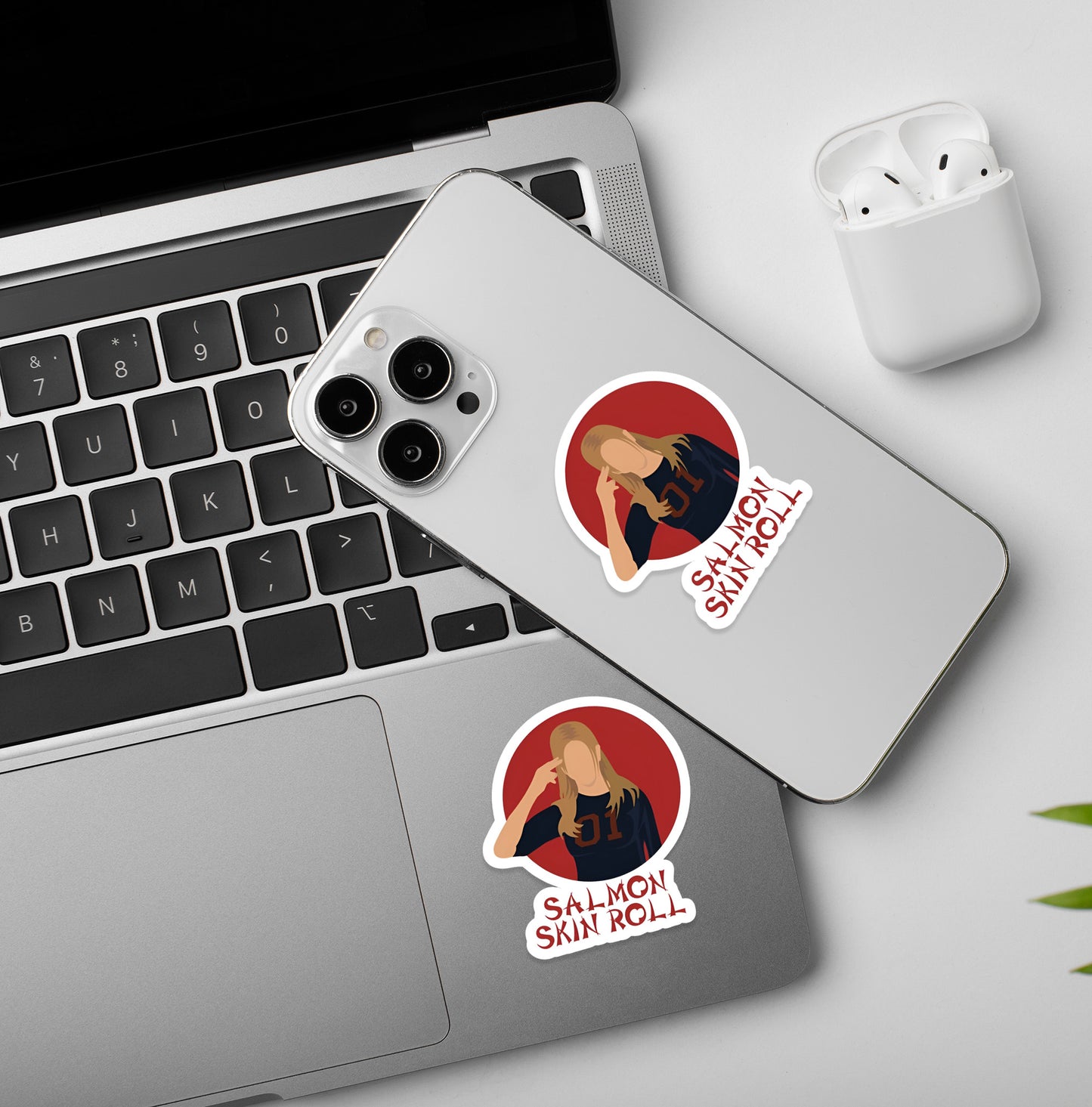 Salmon Skin Roll | Laptop & Mobile Stickers