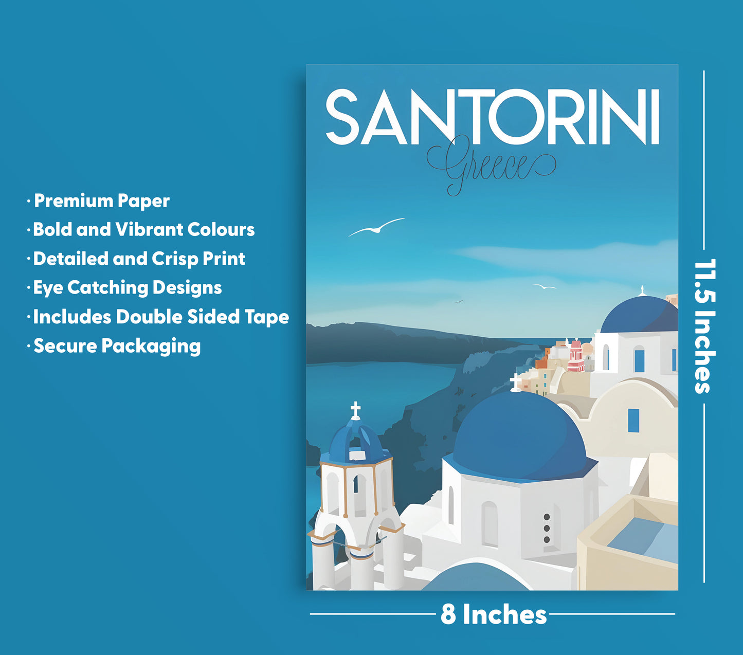 Santorini Wall Art - Poster