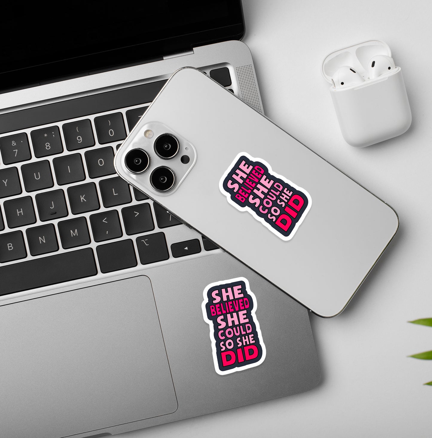 She Believed | Laptop - Mobile Sticker