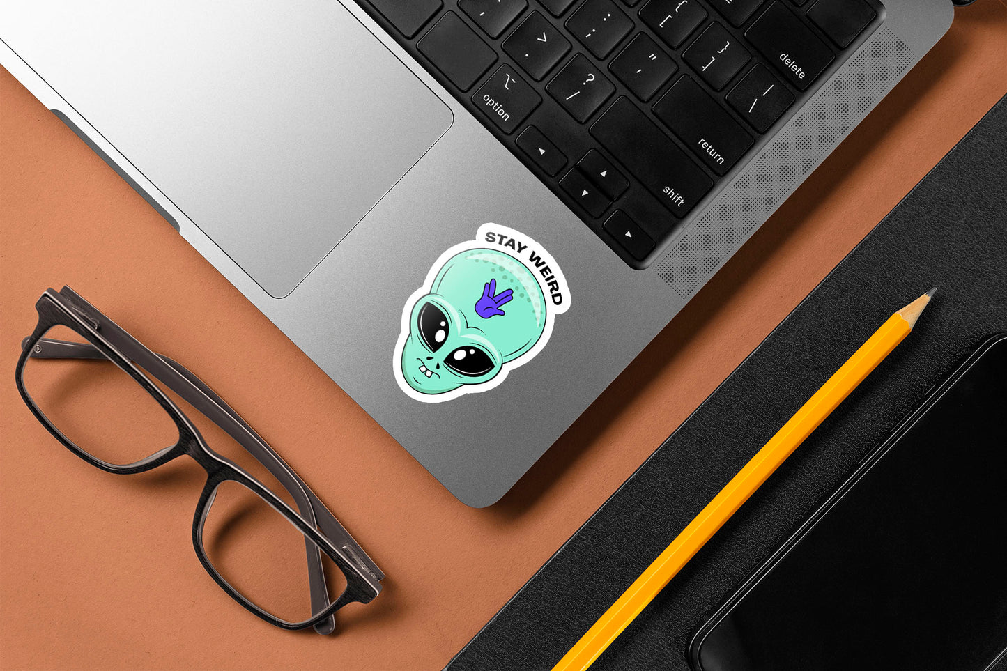 Stay Weird - Alien Head Sticker