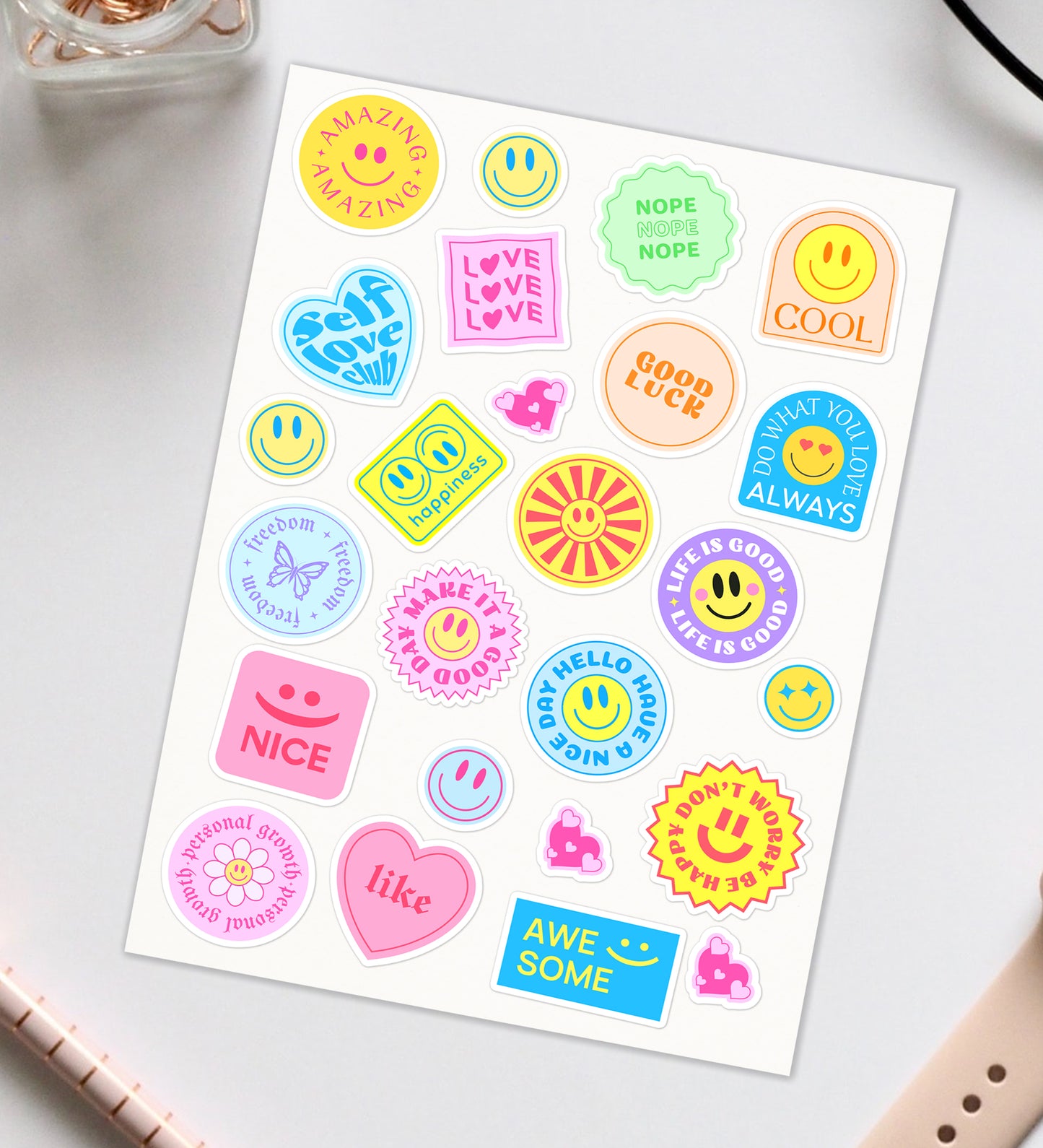 Positive Vibes Sticker Sheet
