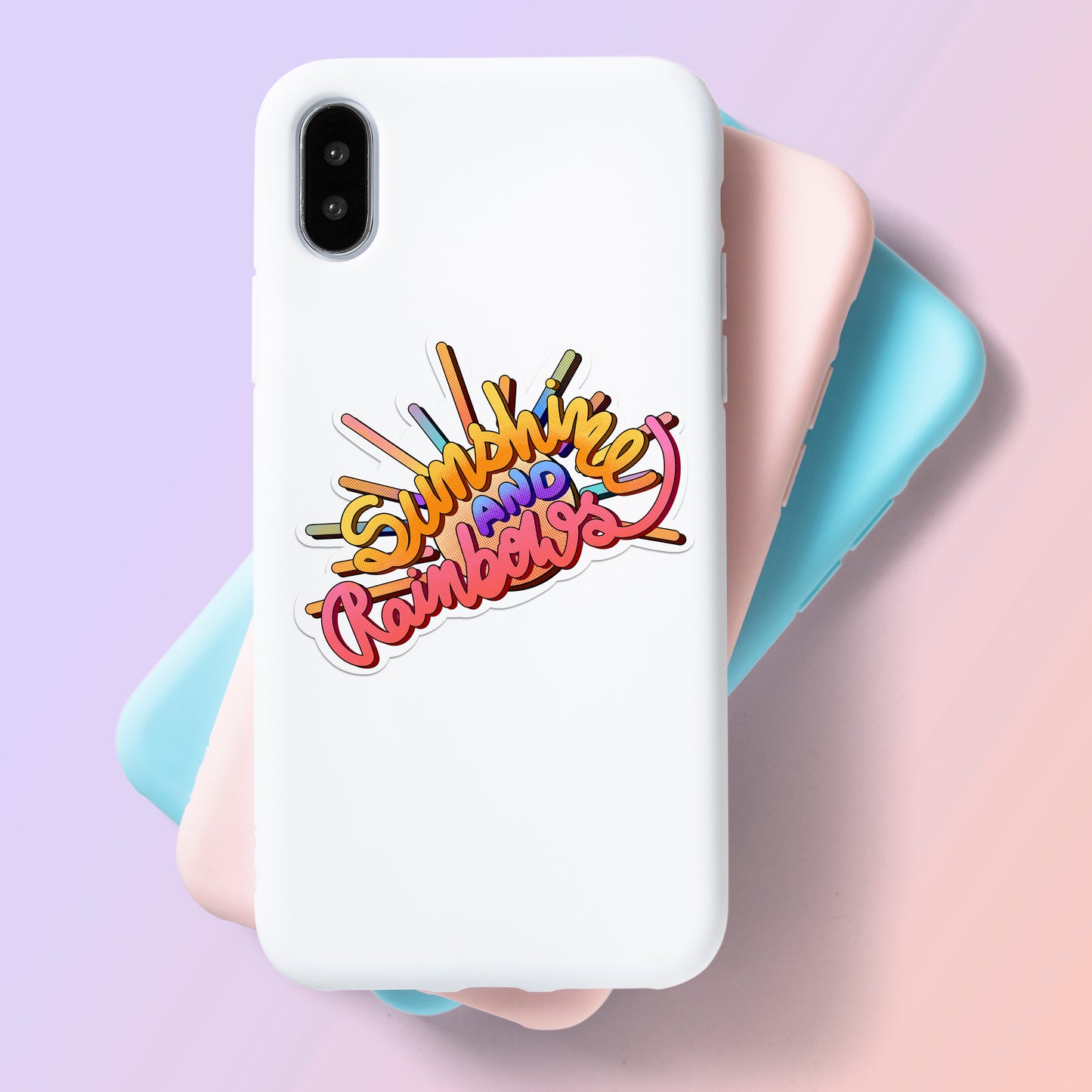 Sunshine & Rainbows - Laptop & Mobile Stickers