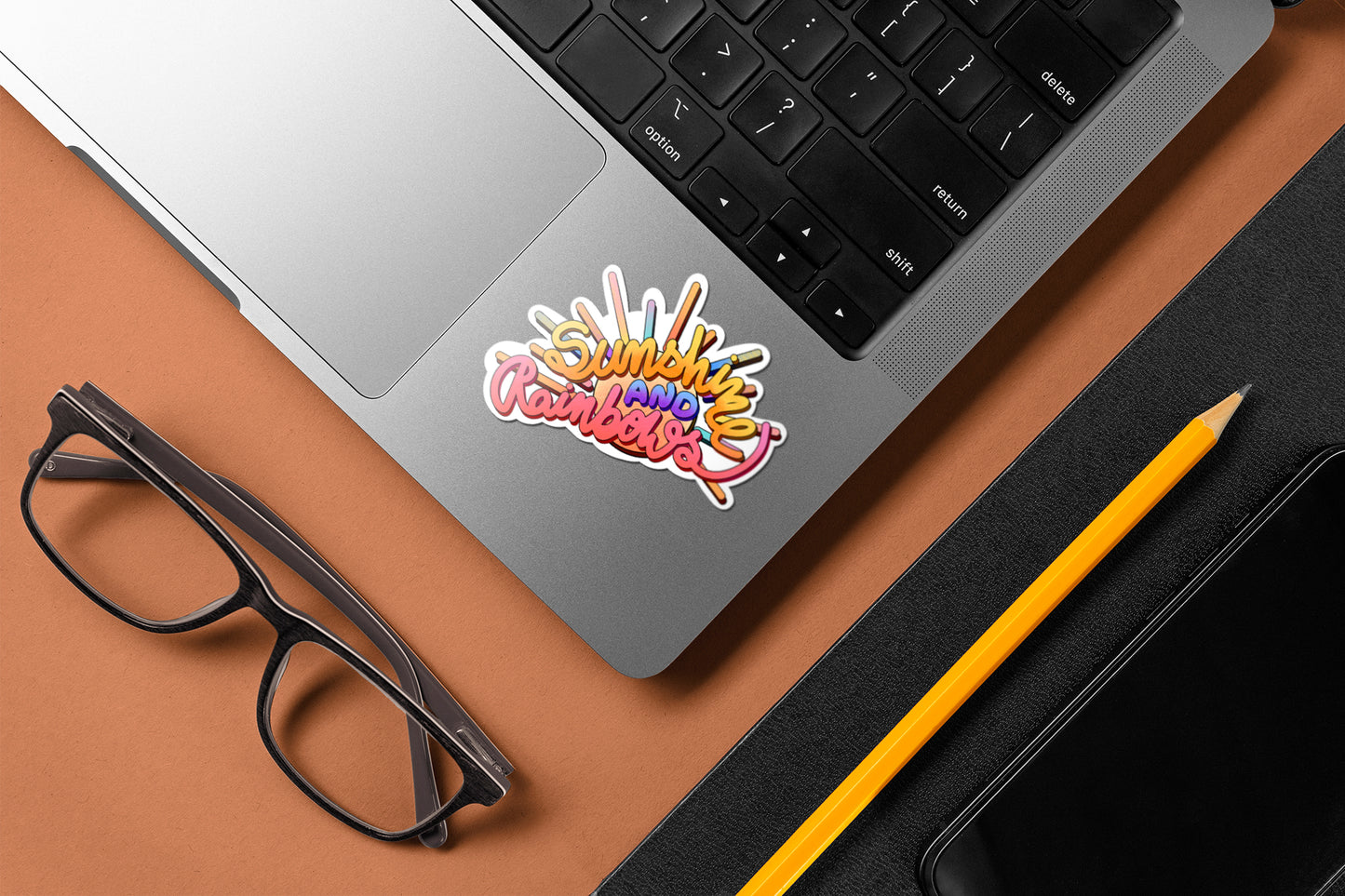 Sunshine & Rainbows - Laptop & Mobile Stickers