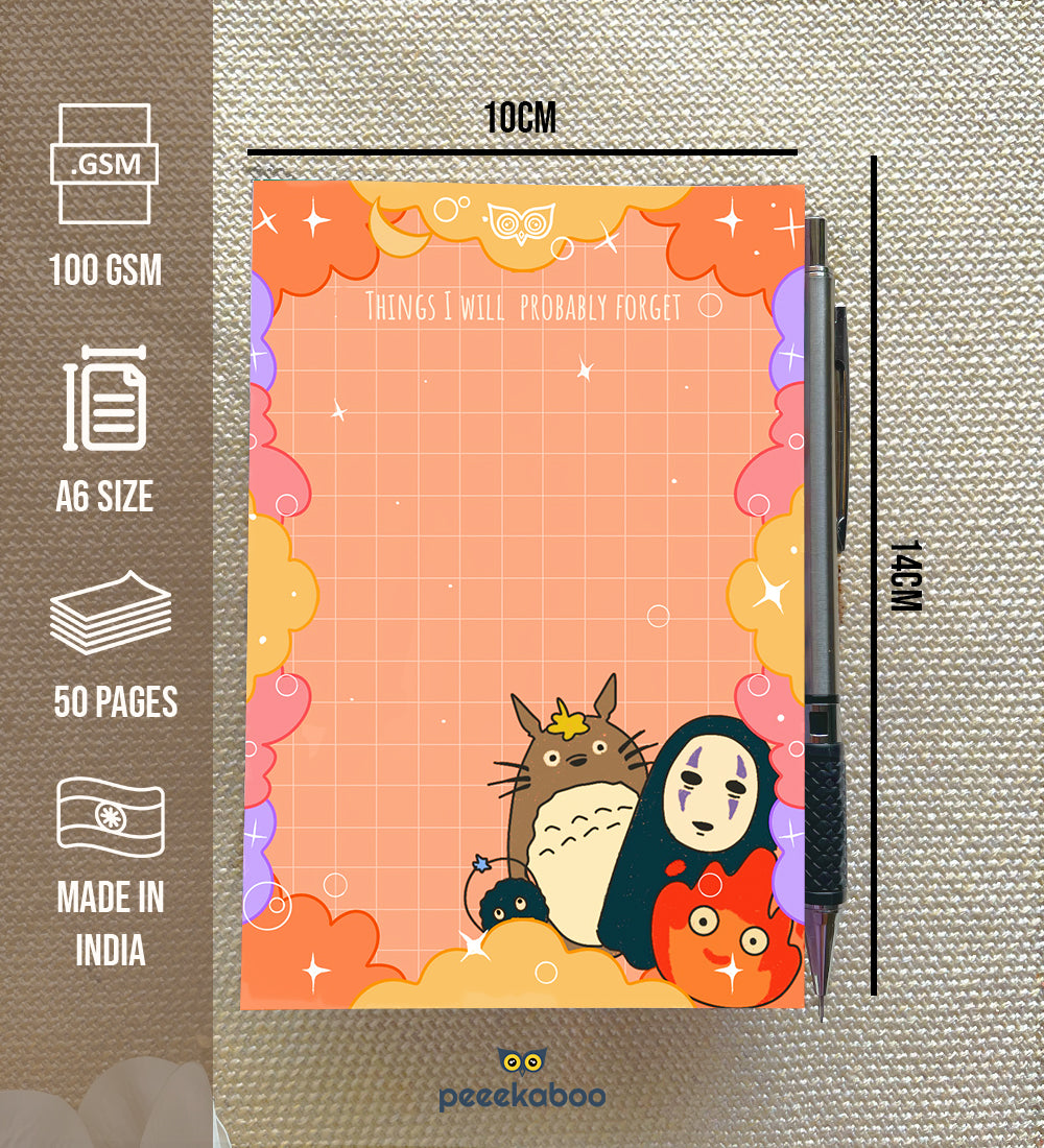 Things I Will Probably Forget | Studio Ghibli - Notepad