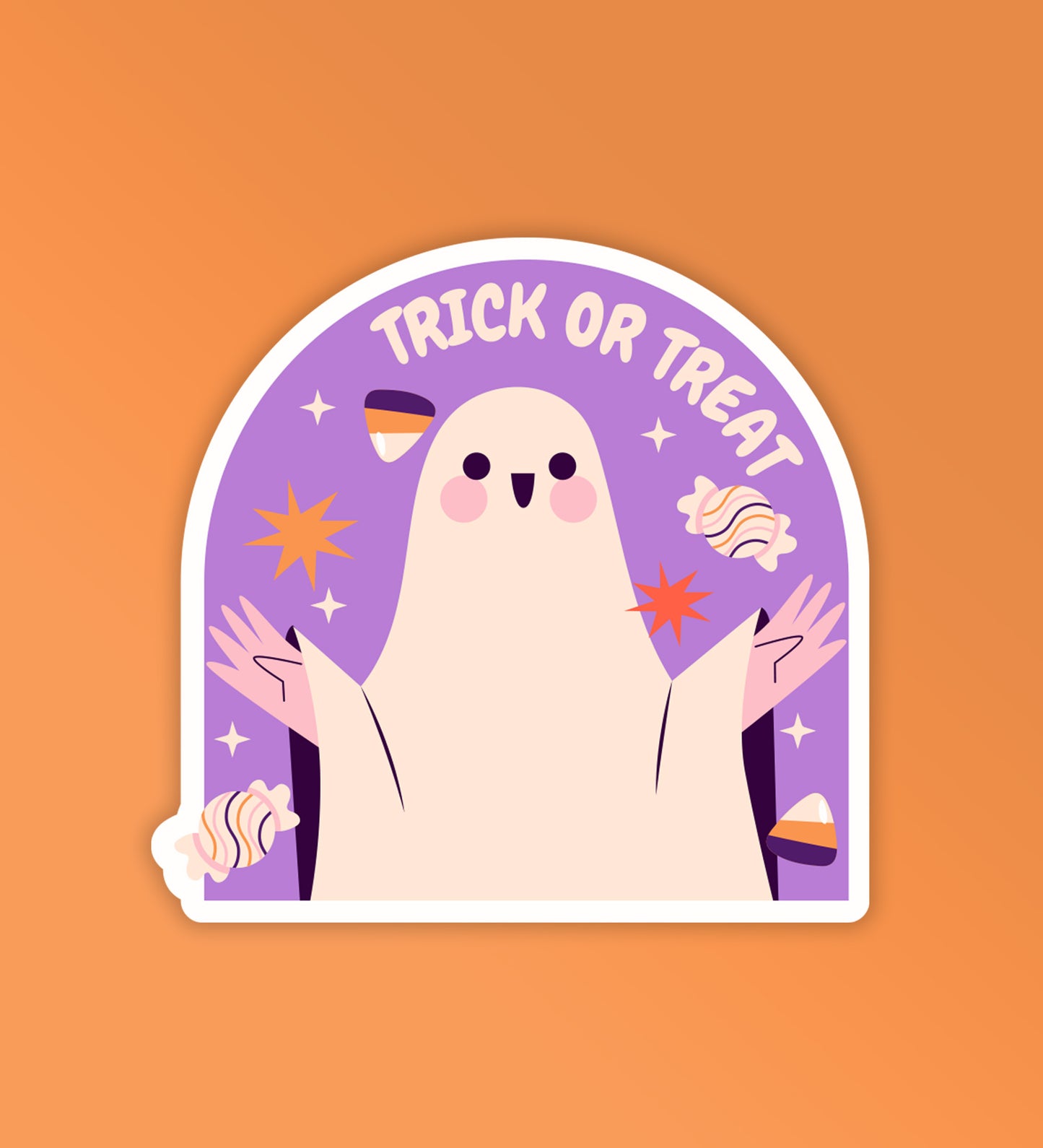 Trick Or Treat - Halloween Sticker - Laptop / Mobile Sticker