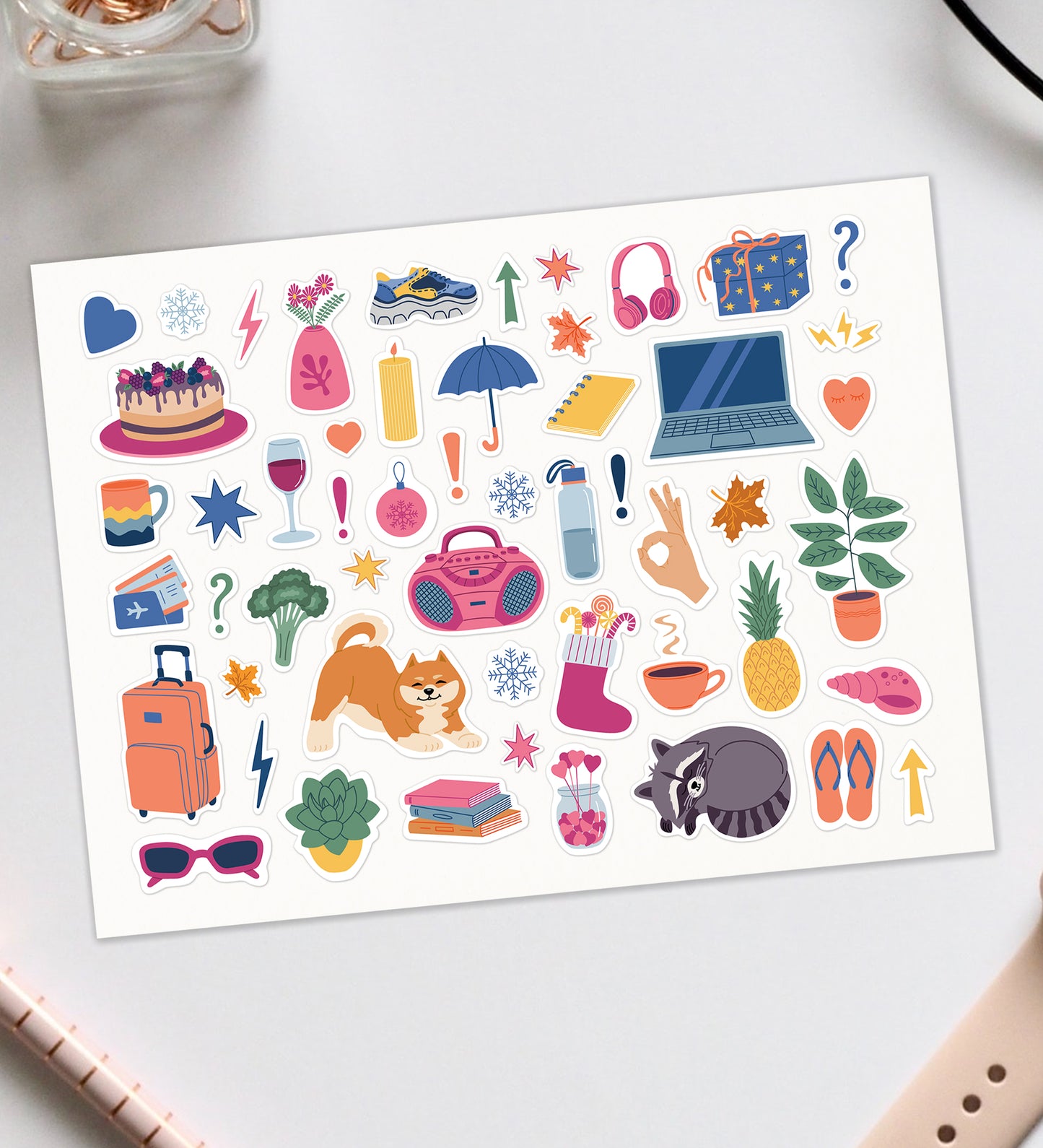 Weekly Planner Journal Sticker Sheet