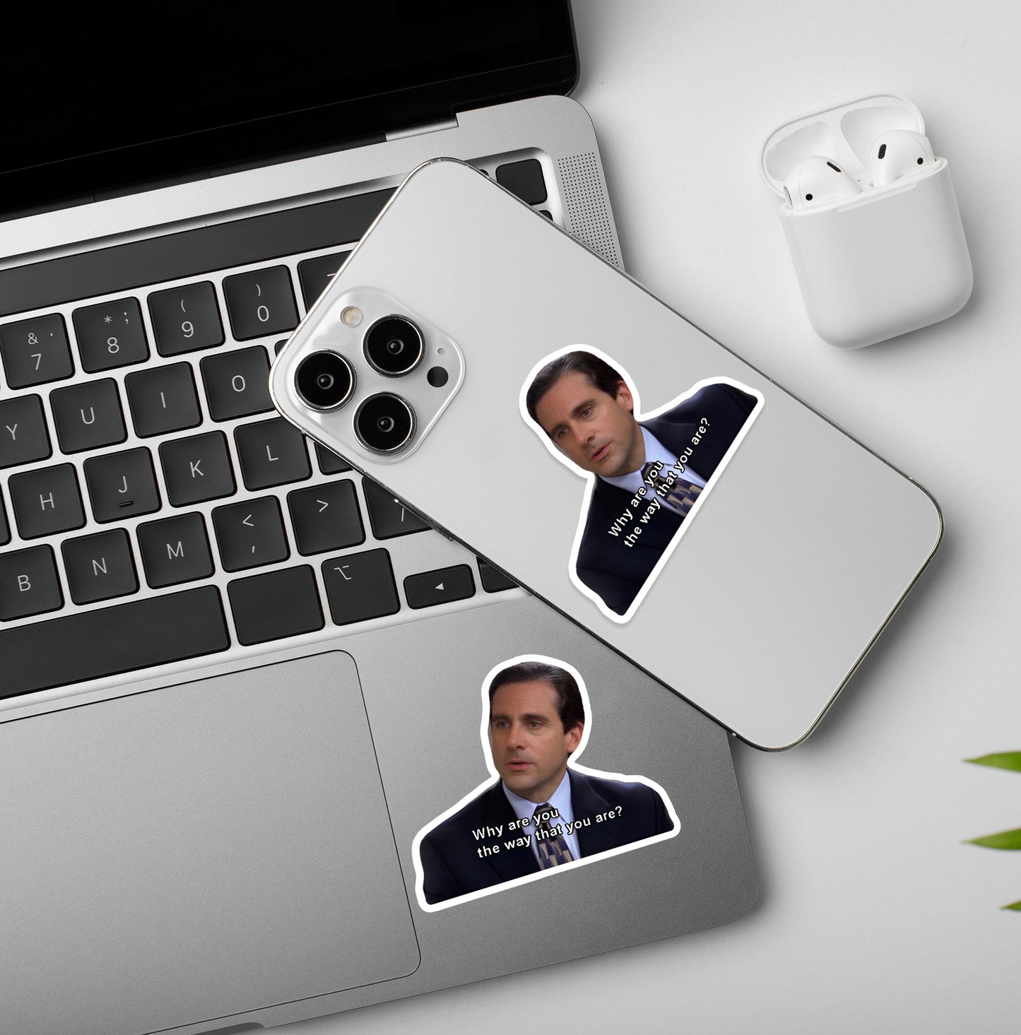 Why are you? - The Office - Laptop/Mobile Sticker