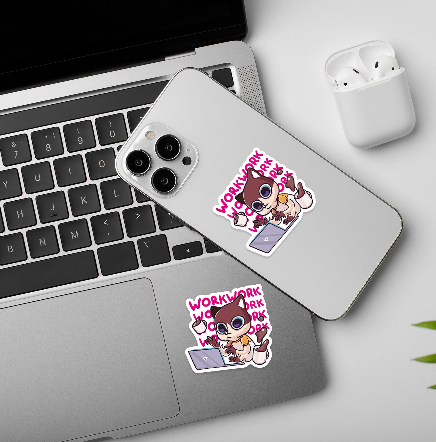 Work Work Work | Mobile & Laptop Sticker